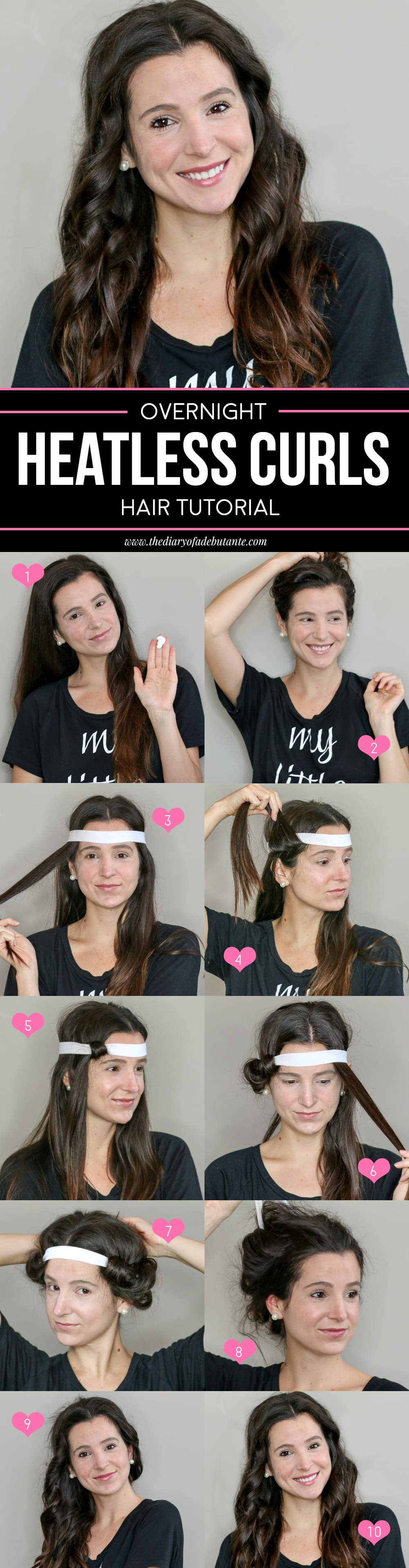 How to get heatless curls overnight by southern lifestyle blogger Stephanie Ziajka from Diary of a Debutante
