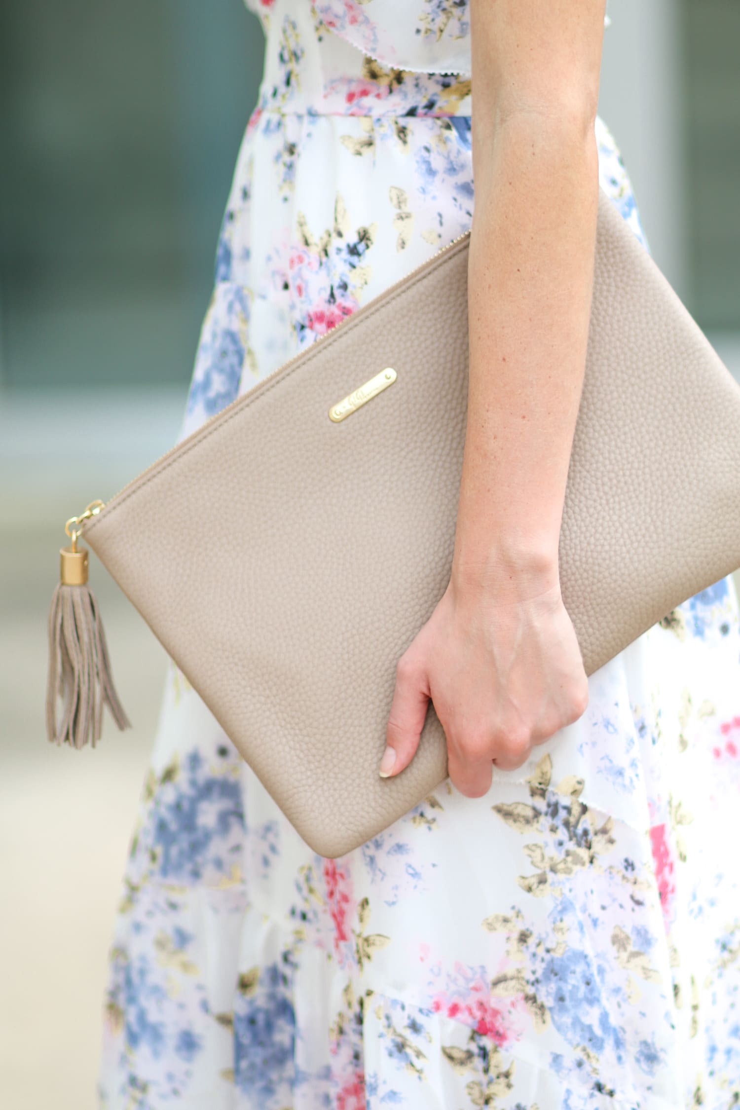 Wearing White to a Wedding: After Market Floral Chiffon Maxi Dress
