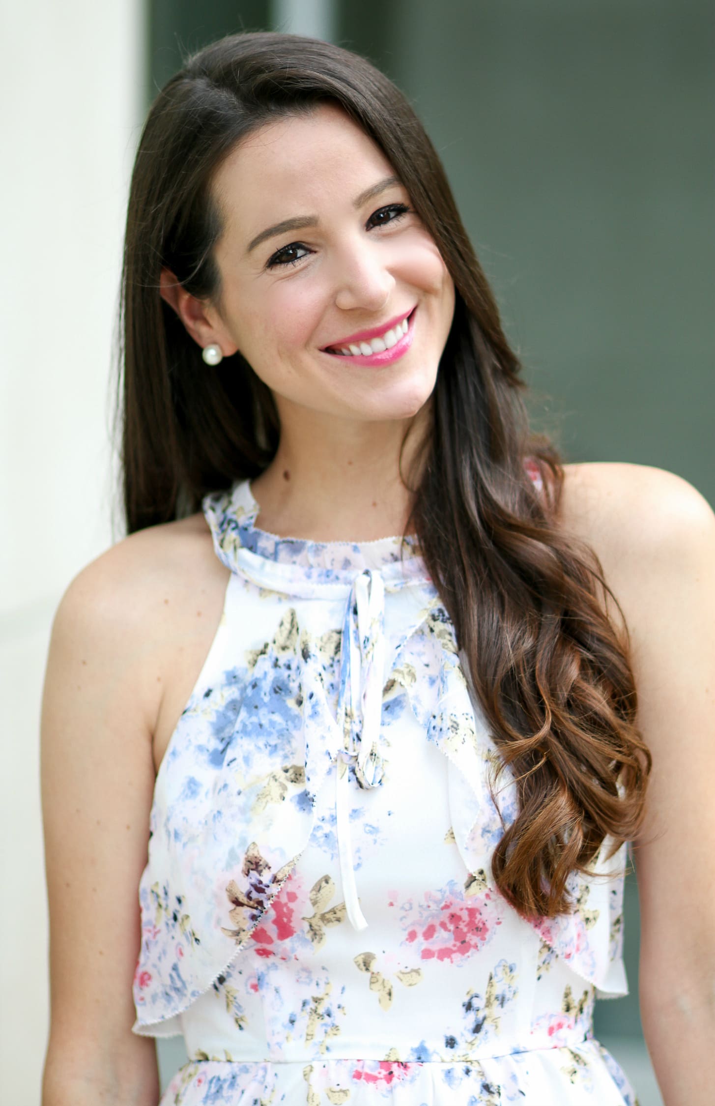 Wearing White to a Wedding: After Market Floral Chiffon Maxi Dress