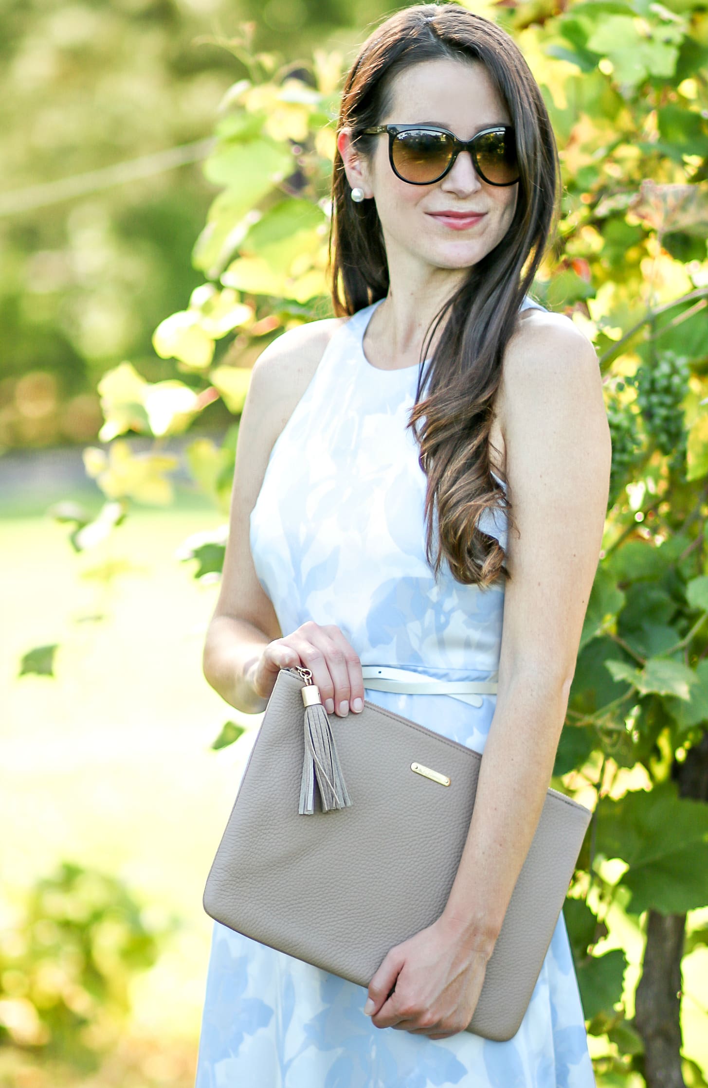 What to Wear to a Wine Tasting: Banana Republic Floral Fit and Flare Dress