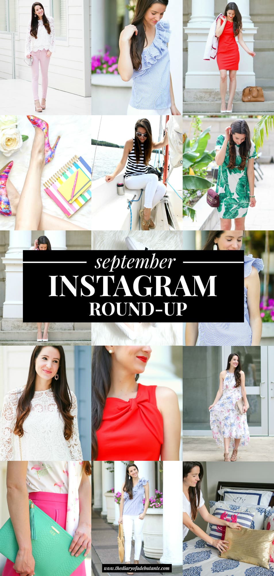 September Instagram Round-Up | Colorful Instagram feed ideas for September by fashion blogger Stephanie Ziajka from Diary of a Debutante