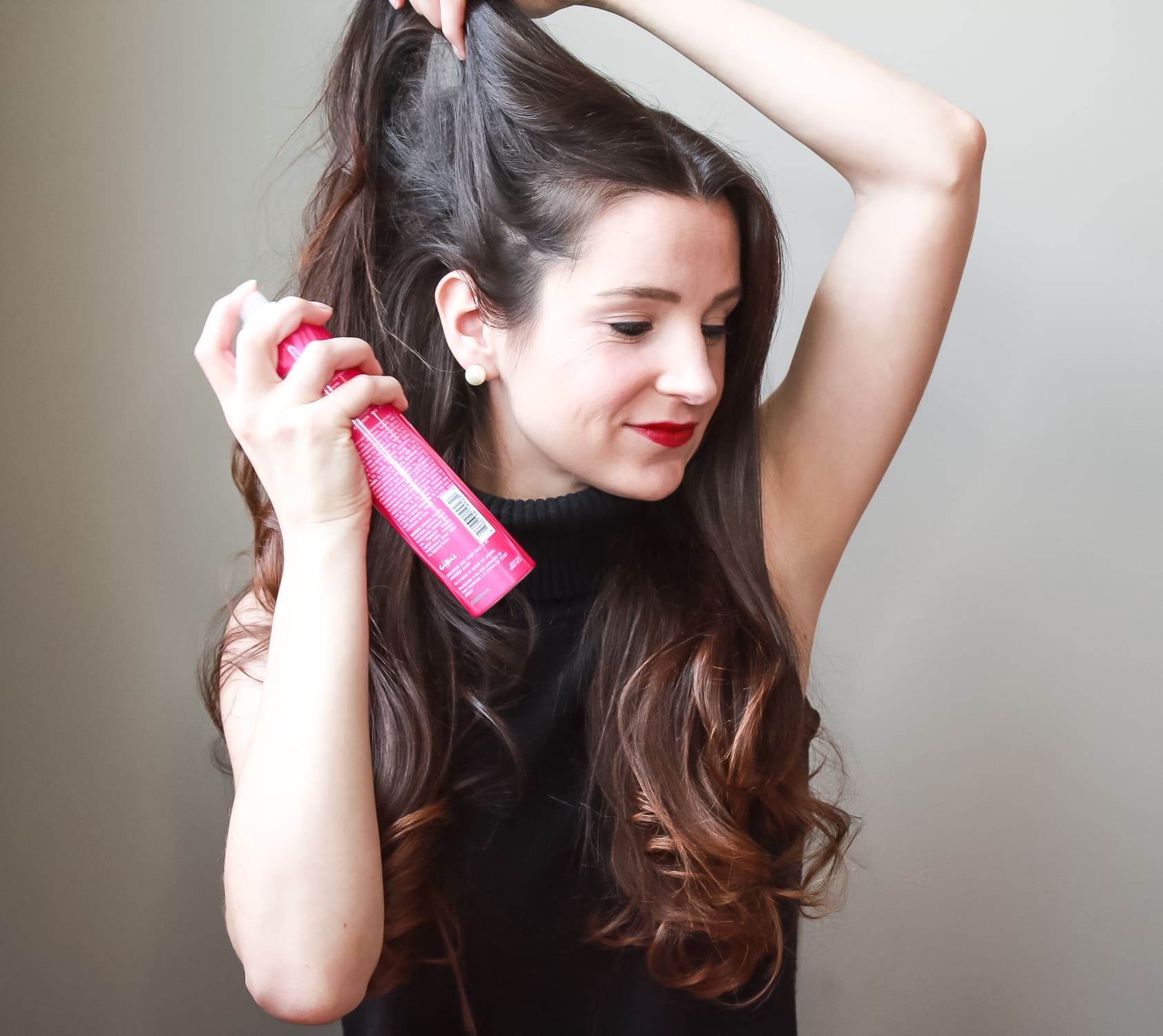 5-minute low messy ponytail hair tutorial by southern blogger Stephanie Ziajka from Diary of a Debutante