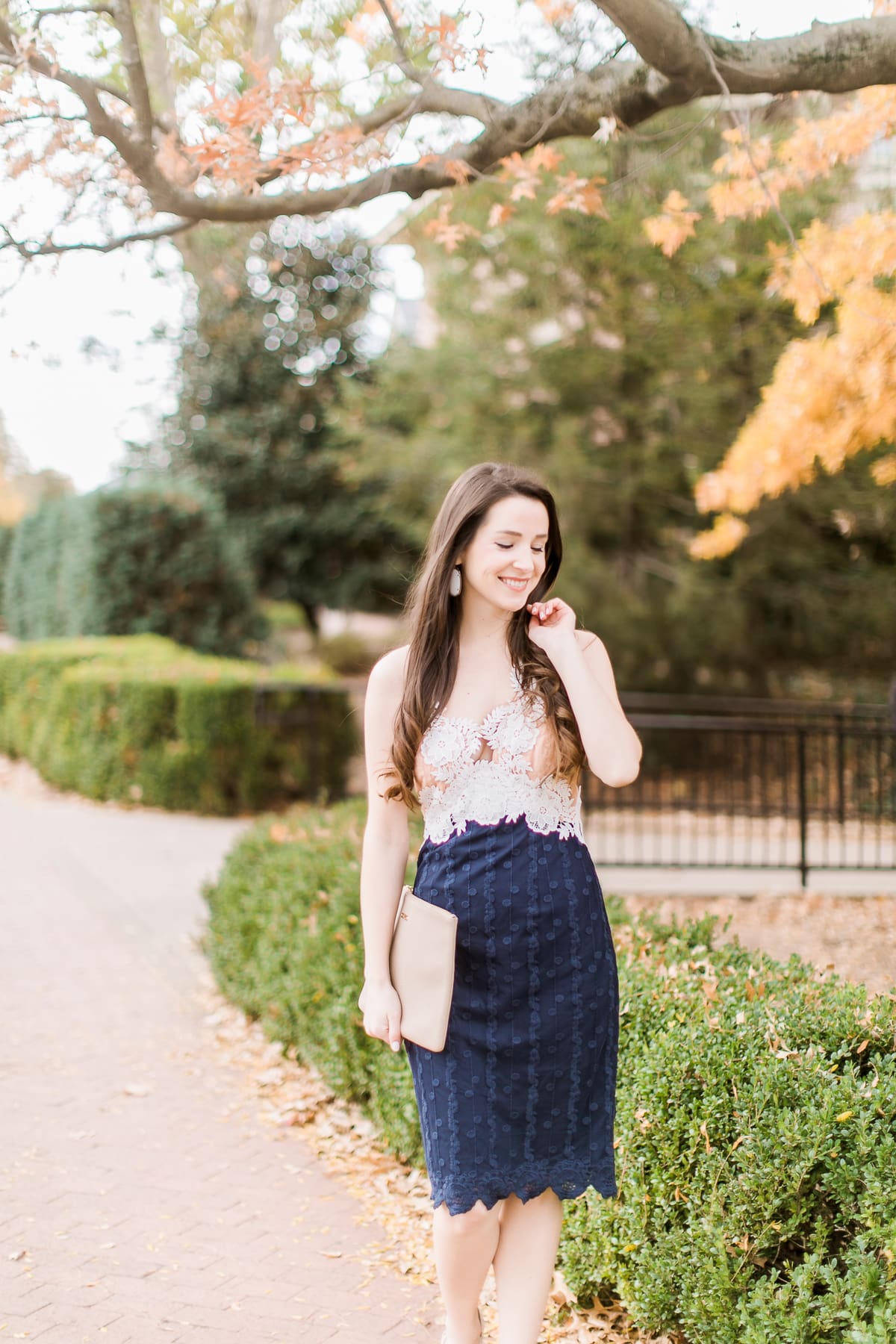 Adelyn Rae Josephine Lace Dress | What to wear for Thanksgiving | What to Wear Out on Thanksgiving Eve by fashion blogger Stephanie Ziajka from Diary of a Debutante