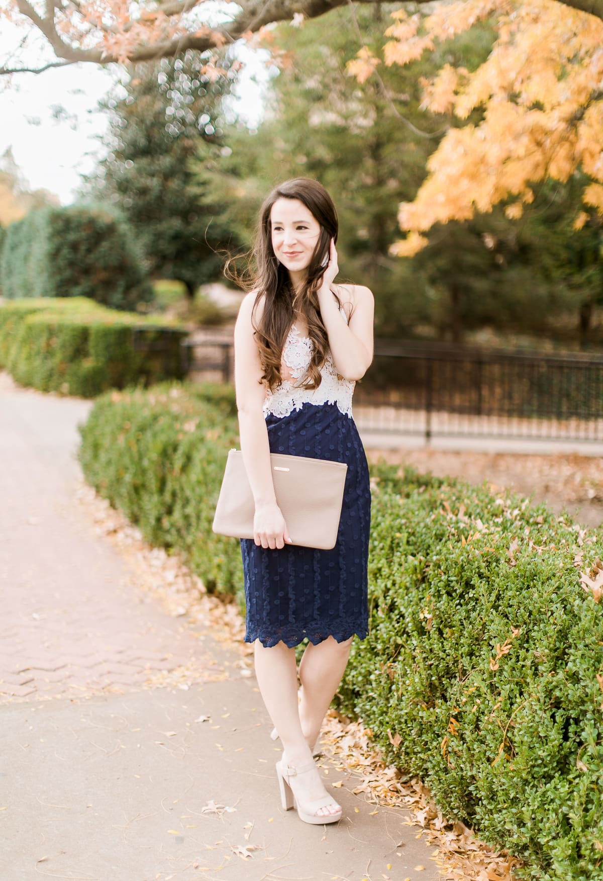 Adelyn Rae Josephine Lace Dress | What to wear for Thanksgiving | What to Wear Out on Thanksgiving Eve by fashion blogger Stephanie Ziajka from Diary of a Debutante