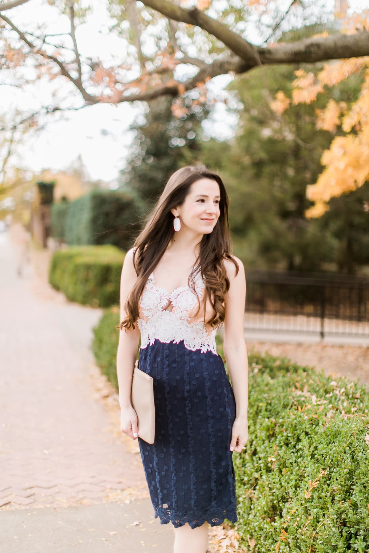 Adelyn Rae Josephine Lace Dress | What to wear for Thanksgiving | What to Wear Out on Thanksgiving Eve by fashion blogger Stephanie Ziajka from Diary of a Debutante