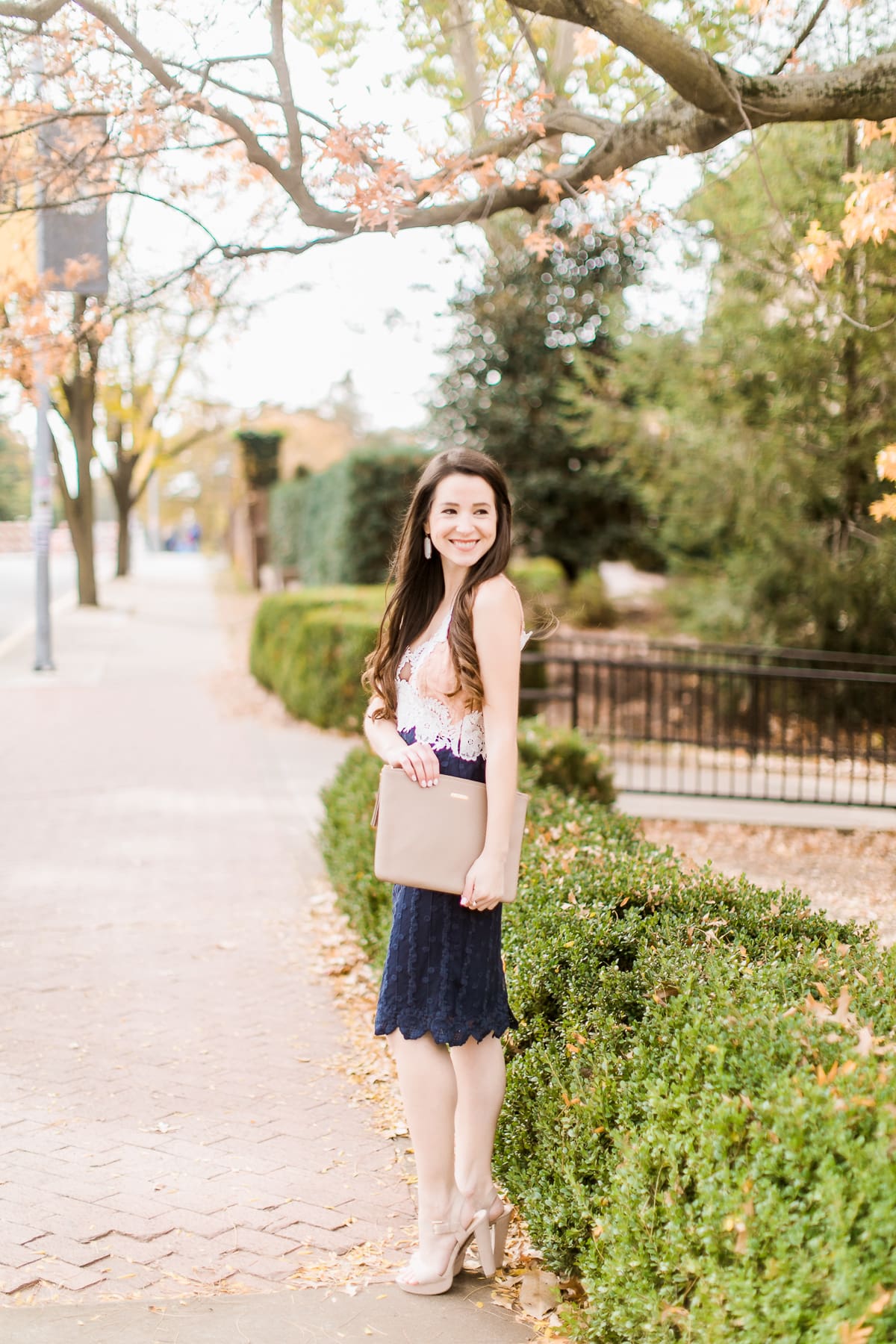 Adelyn Rae Josephine Lace Dress | What to wear for Thanksgiving | What to Wear Out on Thanksgiving Eve by fashion blogger Stephanie Ziajka from Diary of a Debutante