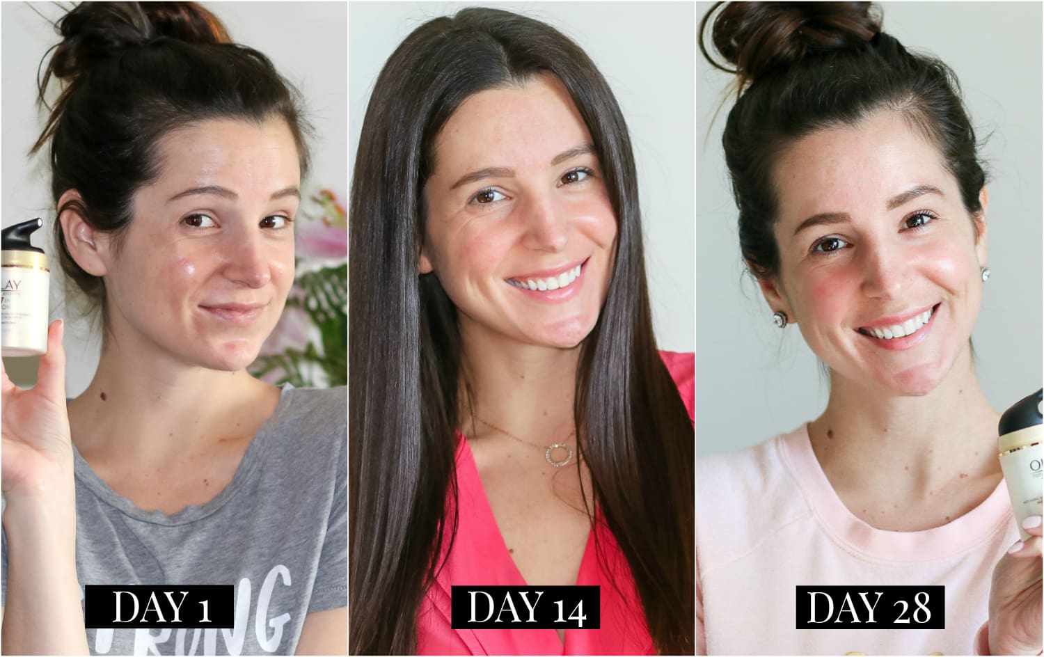 What happened when I used Olay Total Effects Moisturizer with SPF 15 & Olay Eyes Deep Hydrating Eye Gel for 28 days in place of my go-to moisturizer and eye cream | Olay 28 Day Challenge | Best Olay moisturizer with sunscreen for fast results | Best Olay products | I took the Olay 28-Day Challenge (And Here's What Happened) by southern blogger Stephanie Ziajka from Diary of a Debutante