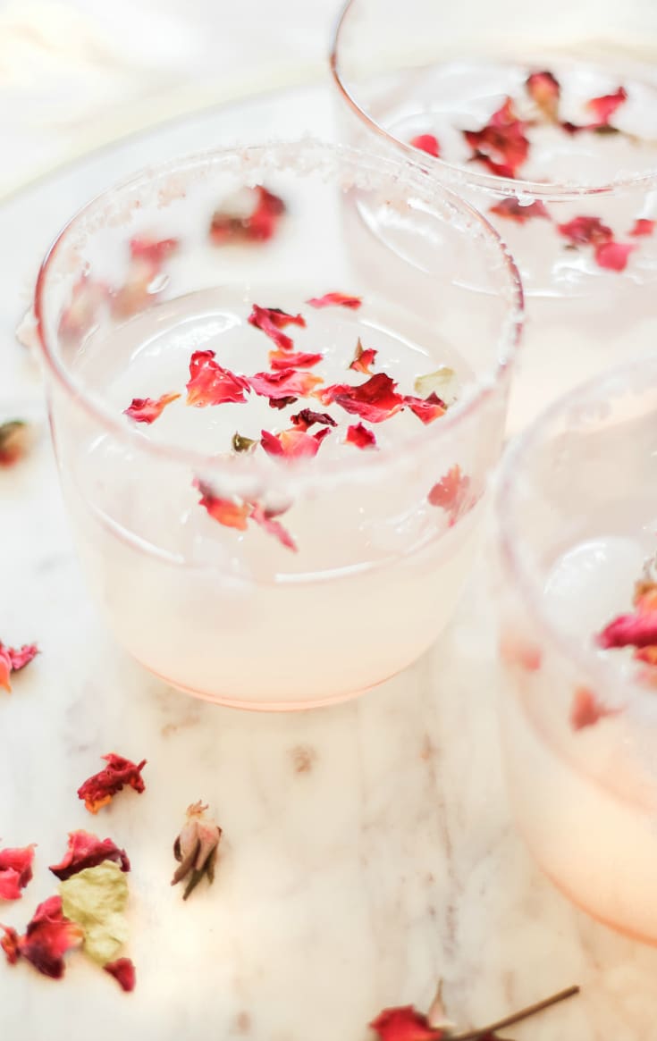 Refreshing rose margarita recipe adapted from Meanwhile in Belfast by southern lifestyle blogger Stephanie Ziajka from Diary of a Debutante, Is rose water safe to drink, rose water alcoholic drinks, best natural rose water