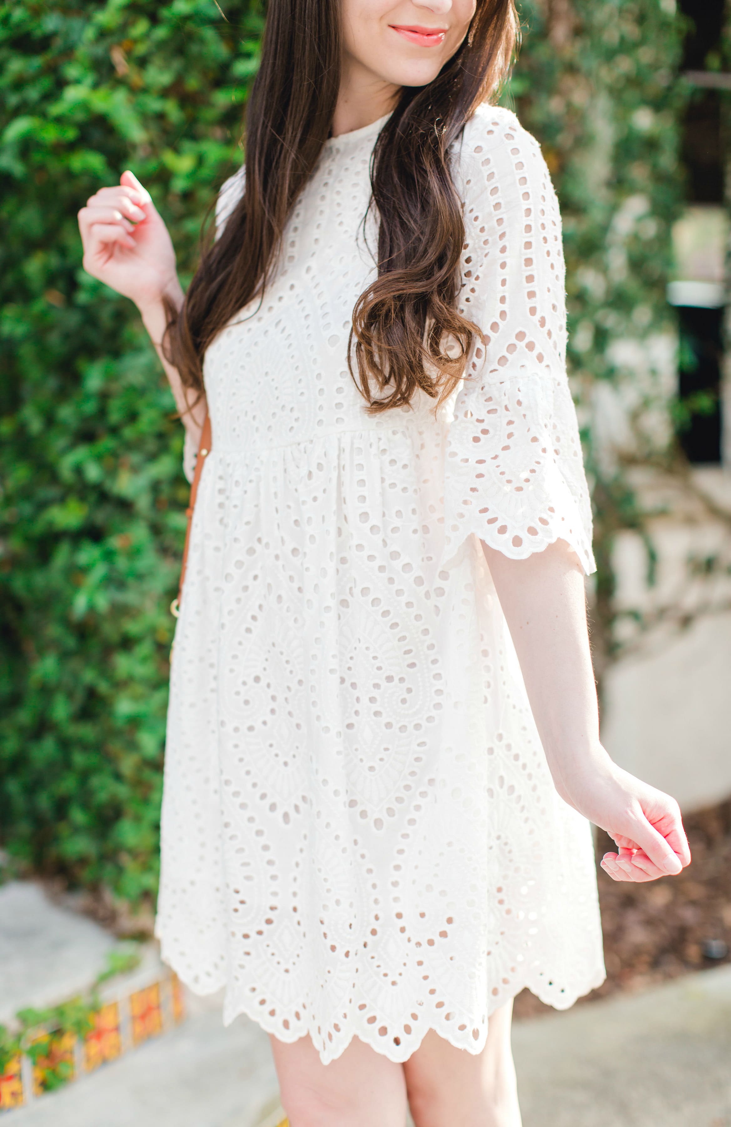 Olay Cleansing Infusions review, How to Get Glowing Spring Skin with Olay Cleansing Infusions by fashion and southern lifestyle blogger Stephanie Ziajka, best Chloe Faye look alike bag, affordable white lace dress for spring