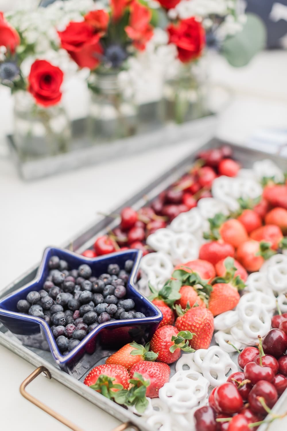 4th of July appetizer tray created by blogger Stephanie Ziajka on Diary of a Debutante