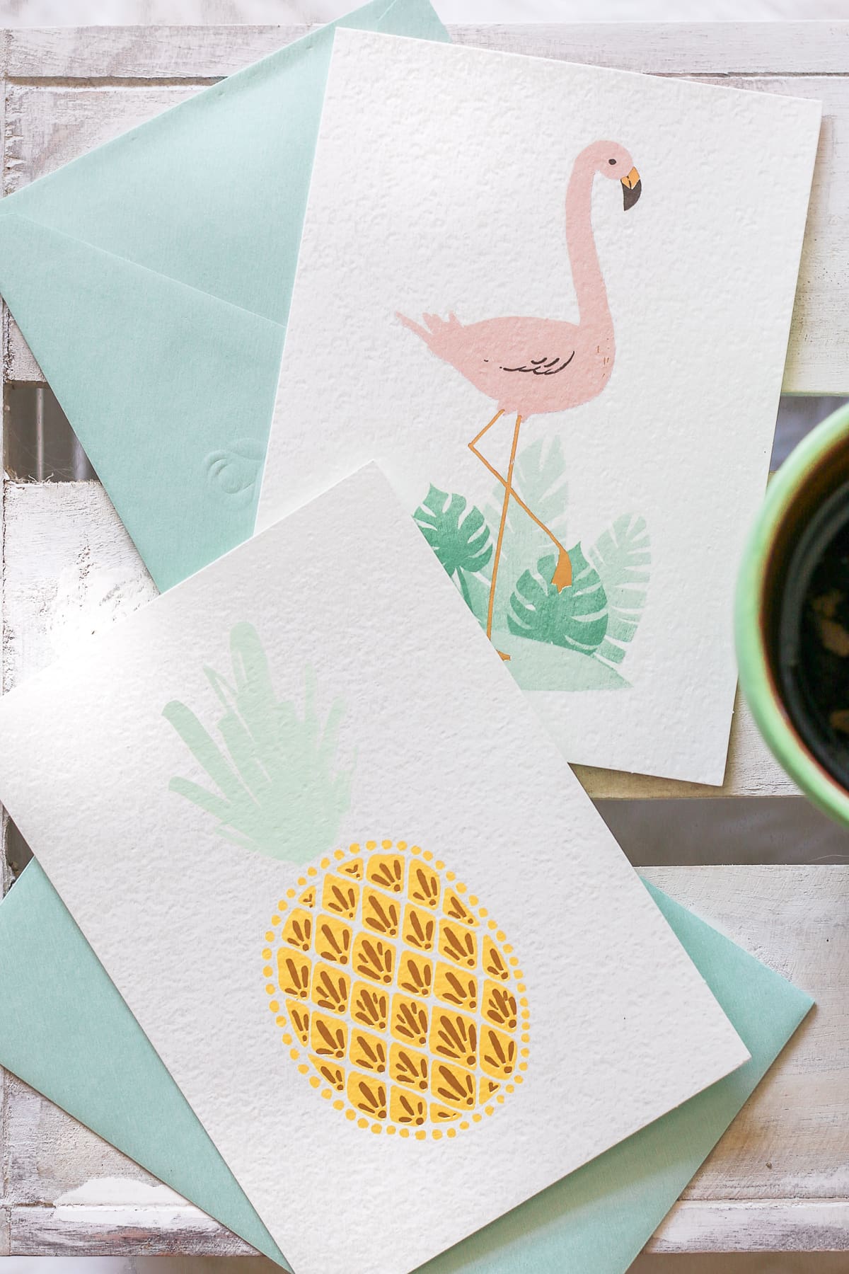 "You Had Me at Aloe" DIY succulent planter by southern blogger Stephanie Ziajka from Diary of a Debutante, gift idea for new neighbors, easy clay pot craft ideas, terracotta ideas, cute aloe vera planter, American Greetings featured artists cards, American Greetings pineapple card, American Greetings flamingo card, card for new neighbors