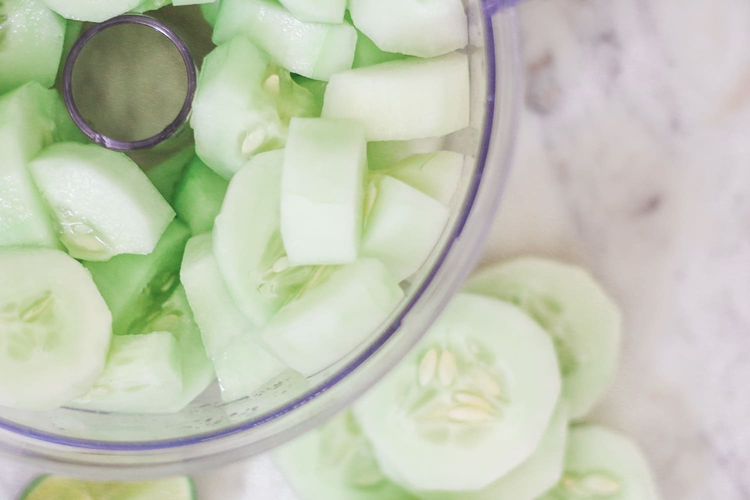 Cucumber Mocktail Recipe for Summer: Cucumber-Lime-Lavender Spritzer by southern lifestyle blogger Stephanie Ziajka from Diary of a Debutante, cucumber mocktail recipes, edible lavender cocktail recipe, Cooking Light mocktail recipes, summer mocktail ideas