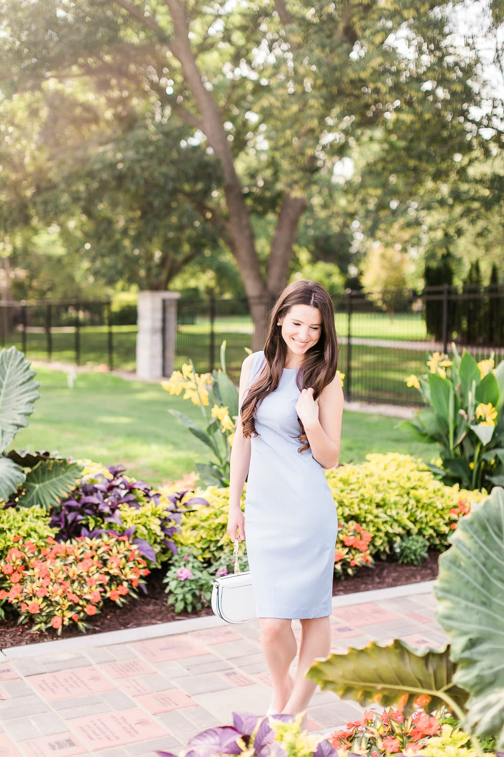 How to wear a sheath dress on vacation, Banana Republic paneled sheath dress, Banana Republic Packable Raffia Hat, Go with the Flow: How to Wear Your Work Clothes on Vacation by affordable style blogger Stephanie Ziajka from Diary of a Debutante