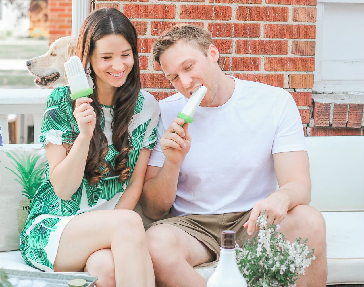 Blogger Stephanie Ziajka enjoys some homemade creamy coconut popsicles on Diary of a Debutante