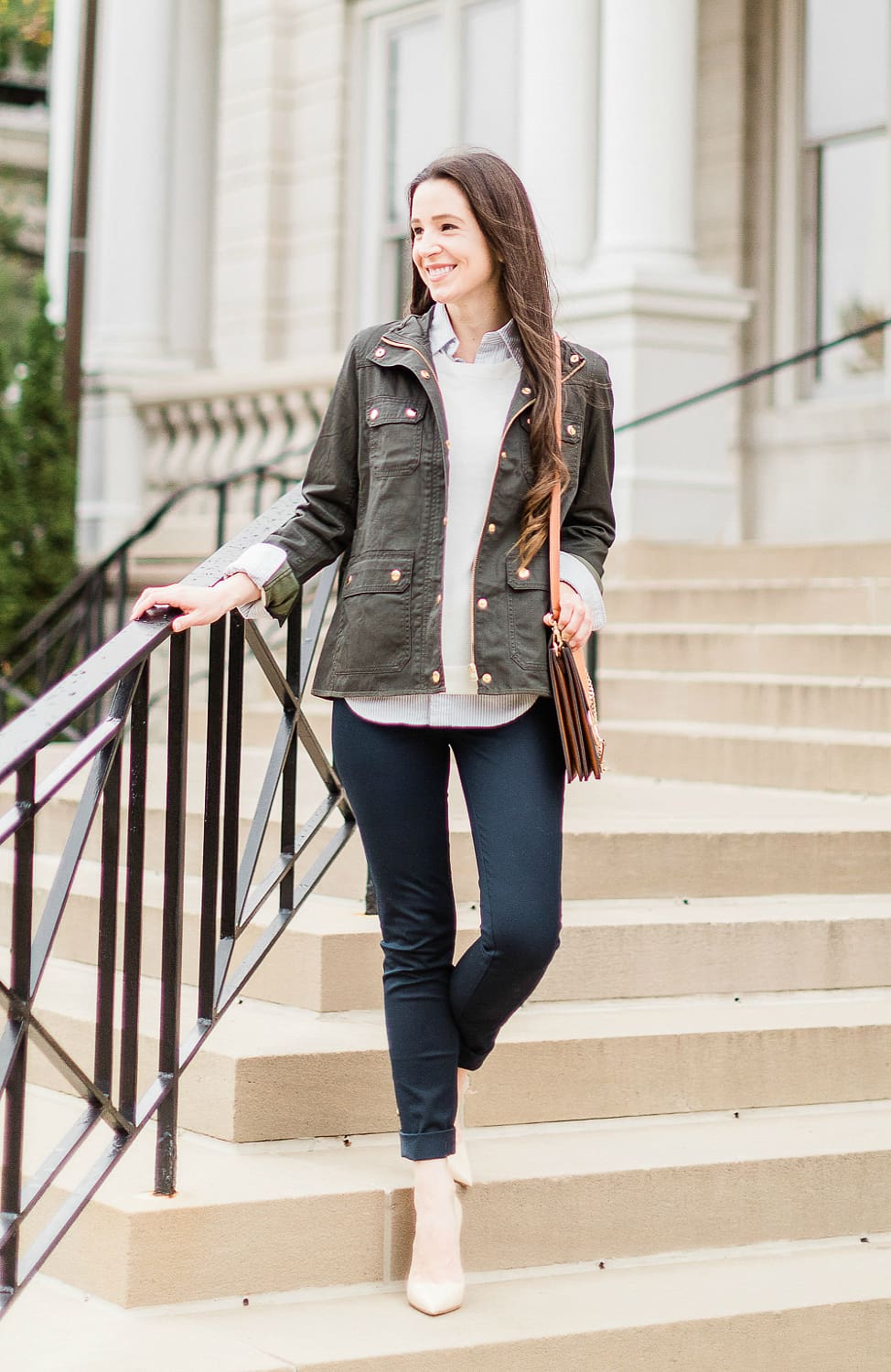The best of J Crew Amazon, j crew mercantile review, Currently Obsessed: J.Crew Mercantile on Amazon Fashion by affordable style blogger Stephanie Ziajka from Diary of a Debutante, the best of j.crew on amazon, j.crew mercantile utility jacket, j.crew mercantile navy chino pants, j.crew mercantile pullover sweater, chloe faye dupe bag, m gemi The Cammeo heels