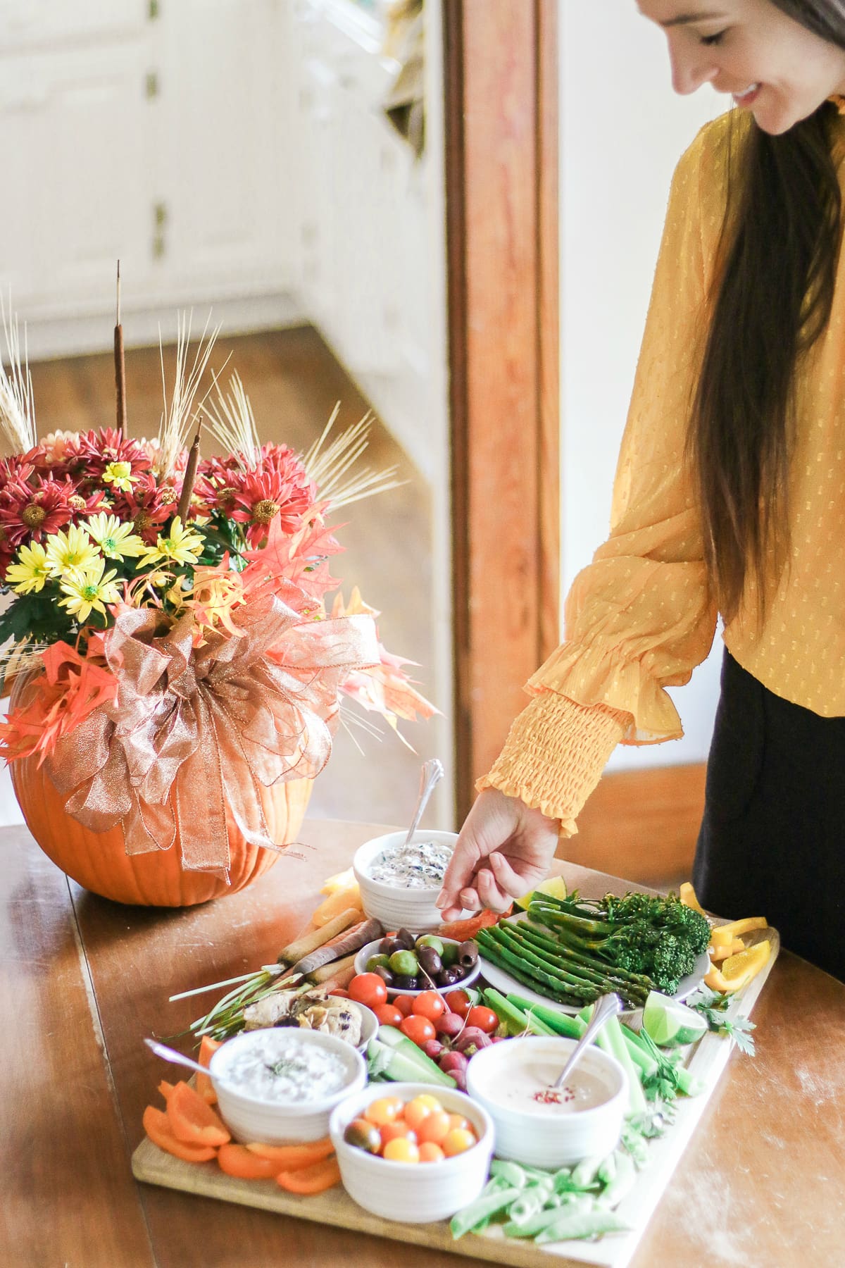 Holiday Hostess Hacks: Guide to the Ultimate Vegetables Crudites Platter by southern lifestyle blogger Stephanie Ziajka from Diary of a Debutante, pretty crudite platter, Hellmann's organic mayonnaise recipes, fresh creamy spinach dip recipe, fresh buffalo dip recipe, fresh dill dip recipe, crudite dip recipes