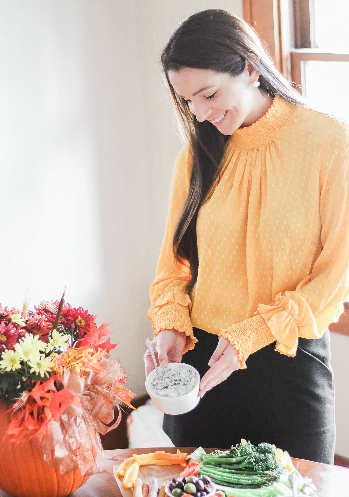 Holiday Hostess Hacks: Guide to the Ultimate Vegetables Crudites Platter by southern lifestyle blogger Stephanie Ziajka from Diary of a Debutante, pretty crudite platter, Hellmann's organic mayonnaise recipes, fresh creamy spinach dip recipe, fresh buffalo dip recipe, fresh dill dip recipe, crudite dip recipes
