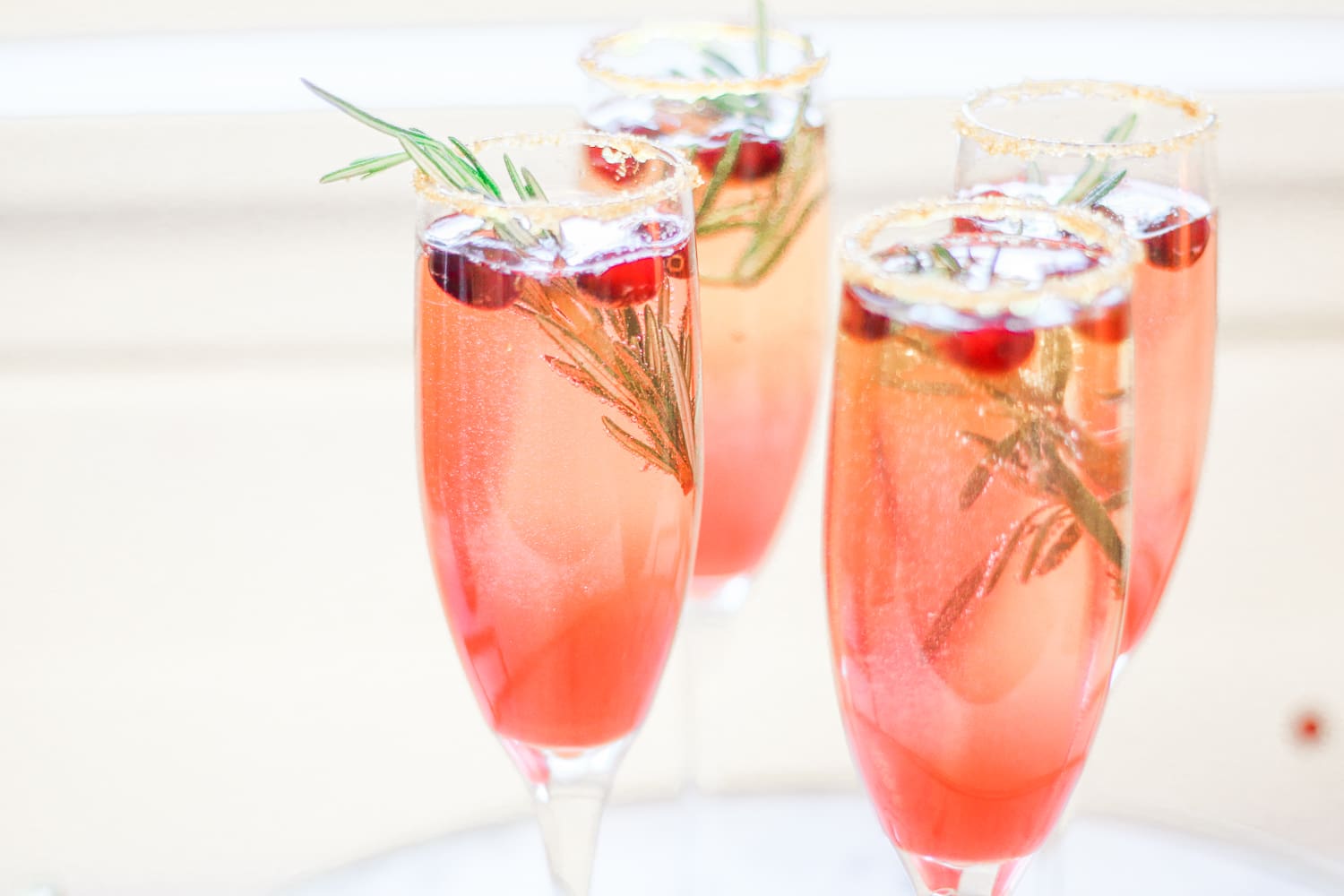 Ombré Cranberry Sparkler: A Cranberry Gin Cocktail for the Holidays by southern lifestyle blogger Stephanie Ziajka from Diary of a Debutante, Lunetta Prosecco review, fresh cranberry cocktail, red ombre cocktail