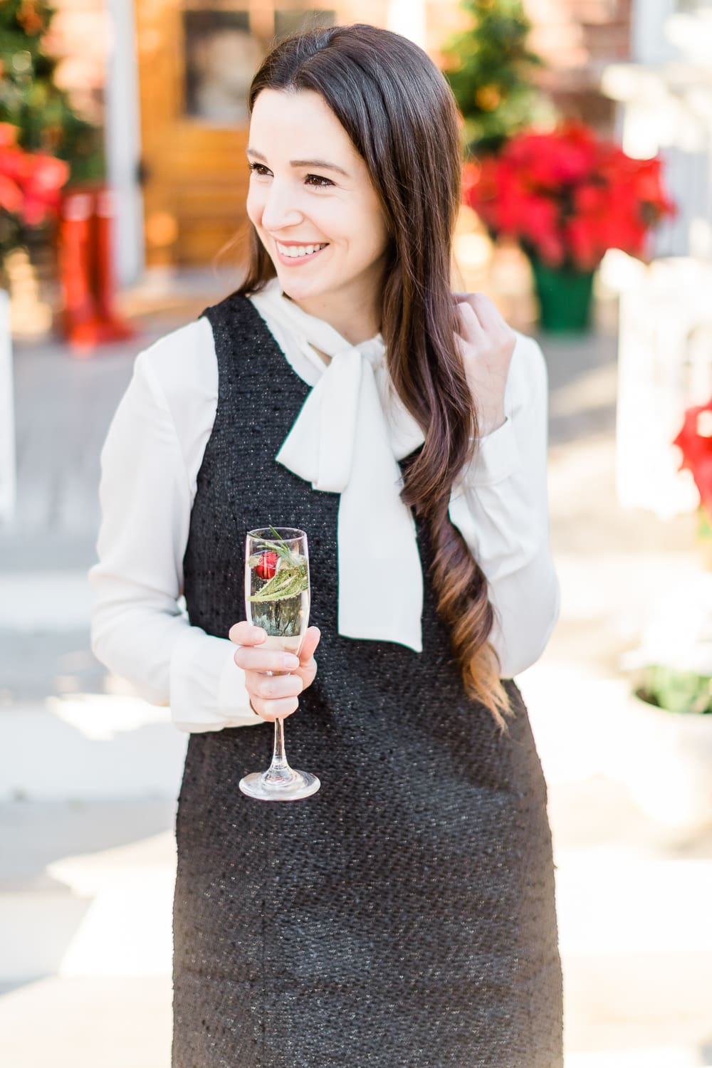Trend to Try: The Shirt Under Dress Look by affordable fashion blogger Stephanie Ziajka from Diary of a Debutante, Lauren James Austen Dress, Lauren James Margo Top, preppy style blogger, preppy holiday outfits