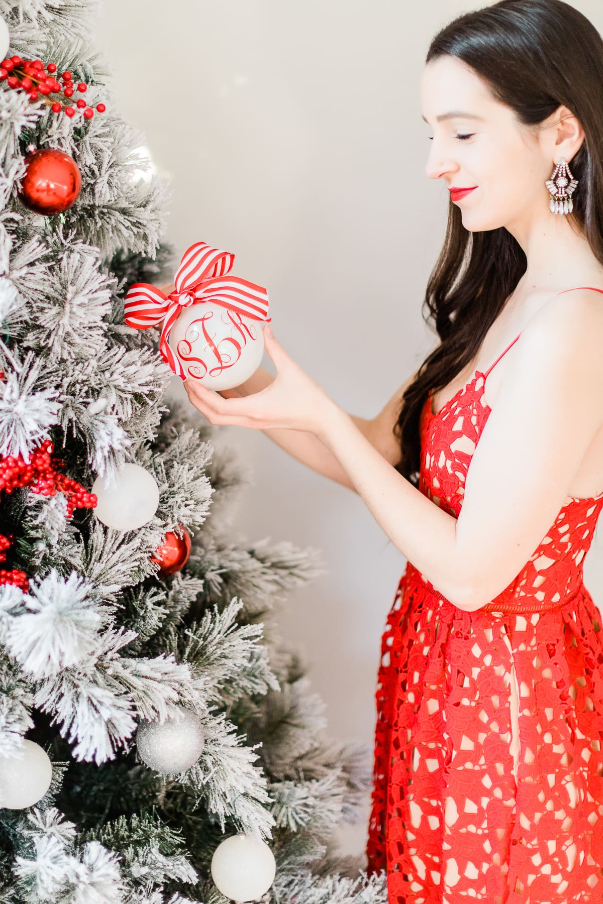 DIY personalized Christmas ornaments tutorial by southern blogger Stephanie Ziajka on Diary of a Debutante