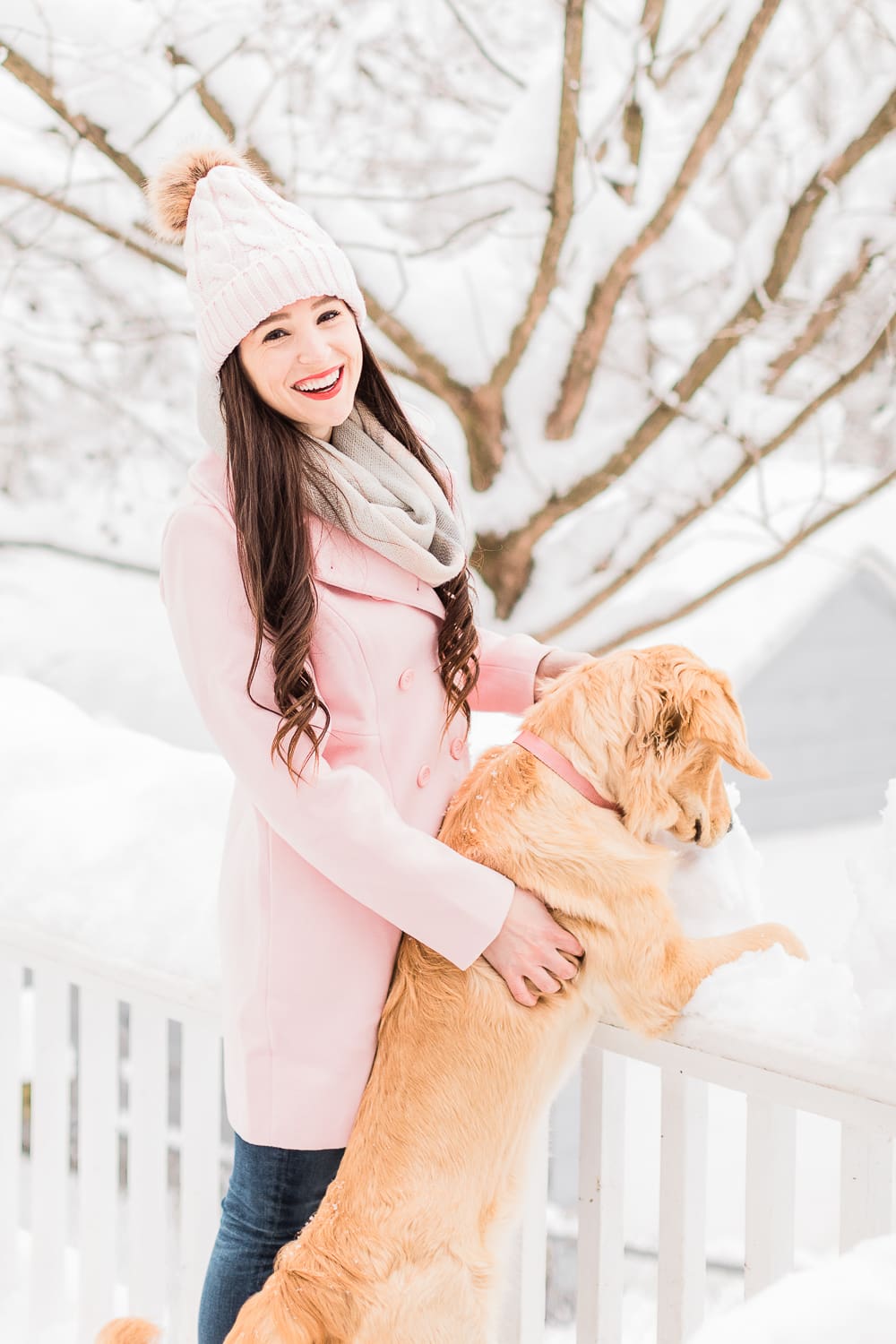 5 Easy Ways to Save on Pet Supplies and Affordable Quality Dog Food by the popular affordable fashion and southern lifestyle blog Diary of a Debutante by Stephanie Ziajka, best cheap dry dog food, Purina One Smartblend Lamb and Rice Formula at Sam's Club, best dog food at Sam's Club, cute golden retriever puppies in snow, cute golden retrievers in the snow