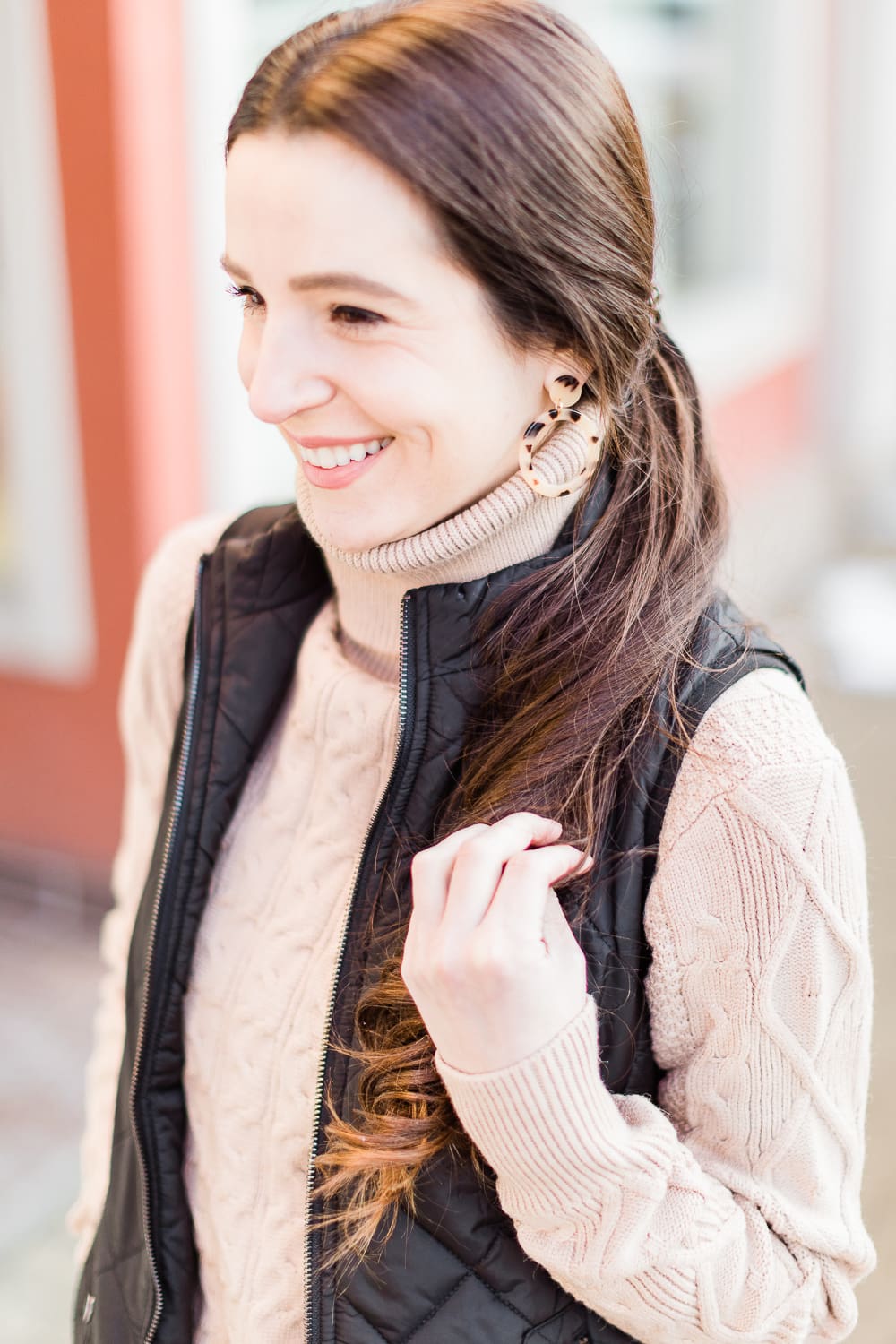 One Classic, Three Ways: Women's Cable Knit Turtleneck Sweater by affordable fashion blogger Stephanie Ziajka from Diary of a Debutante, how to wear a turtleneck sweater, camel cable knit turtleneck sweater outfit, cream cable knit turtleneck sweater outfit, black cable knit turtleneck sweater outfit