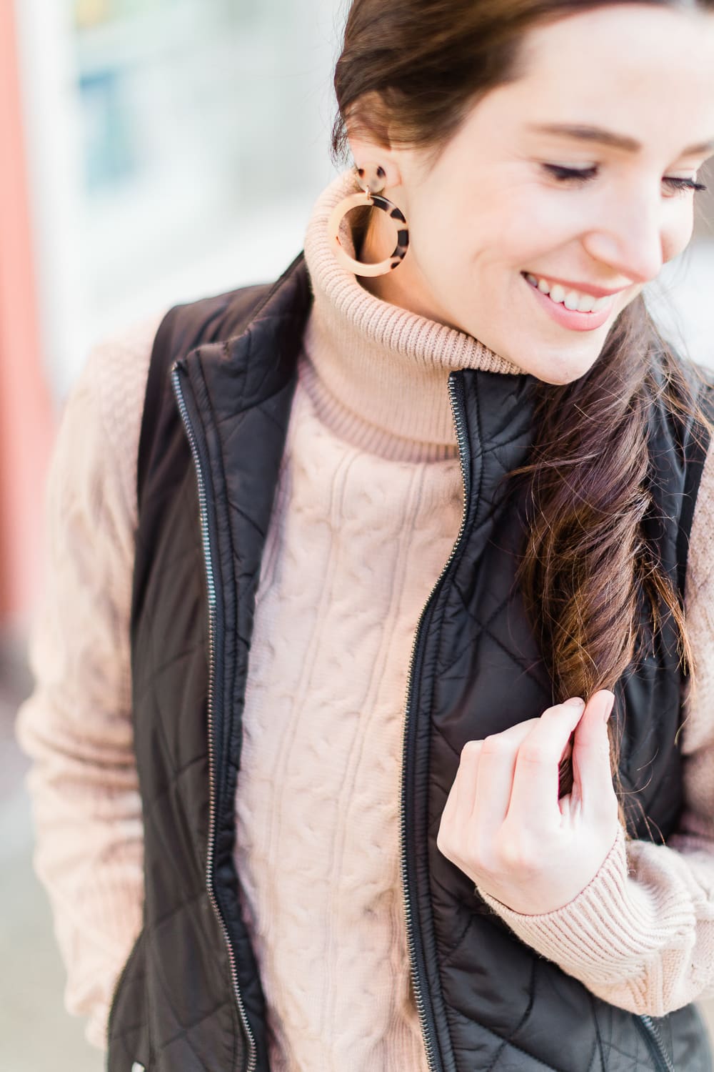 One Classic, Three Ways: Women's Cable Knit Turtleneck Sweater by affordable fashion blogger Stephanie Ziajka from Diary of a Debutante, how to wear a turtleneck sweater, camel cable knit turtleneck sweater outfit, cream cable knit turtleneck sweater outfit, black cable knit turtleneck sweater outfit