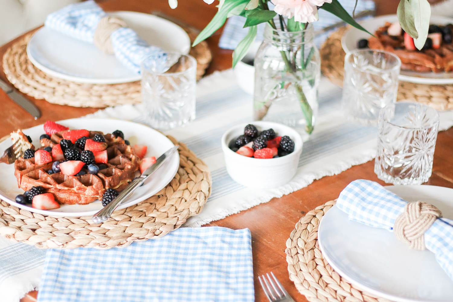 Oatmeal Protein Waffles Recipe, Easy Protein Waffles Recipe for Meal Prepping by Stephanie Ziajka from the healthy southern lifestyle blog Diary of a Debutante, protein waffles recipe easy, protein waffles low carb, protein waffles with oatmeal, cottage cheese, eggs, and egg whites