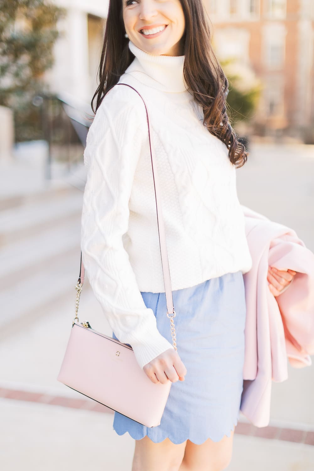 Preppy Spring Outfits: My Top J.Crew Factory Spring Style Picks by Stephanie Ziajka from the popular affordable fashion blog Diary of a Debutante, J.Crew Factory Scalloped Sidewalk Skirt, J.Crew Factory Scalloped Cami Tops, cute spring outfits for women, cute spring outfits