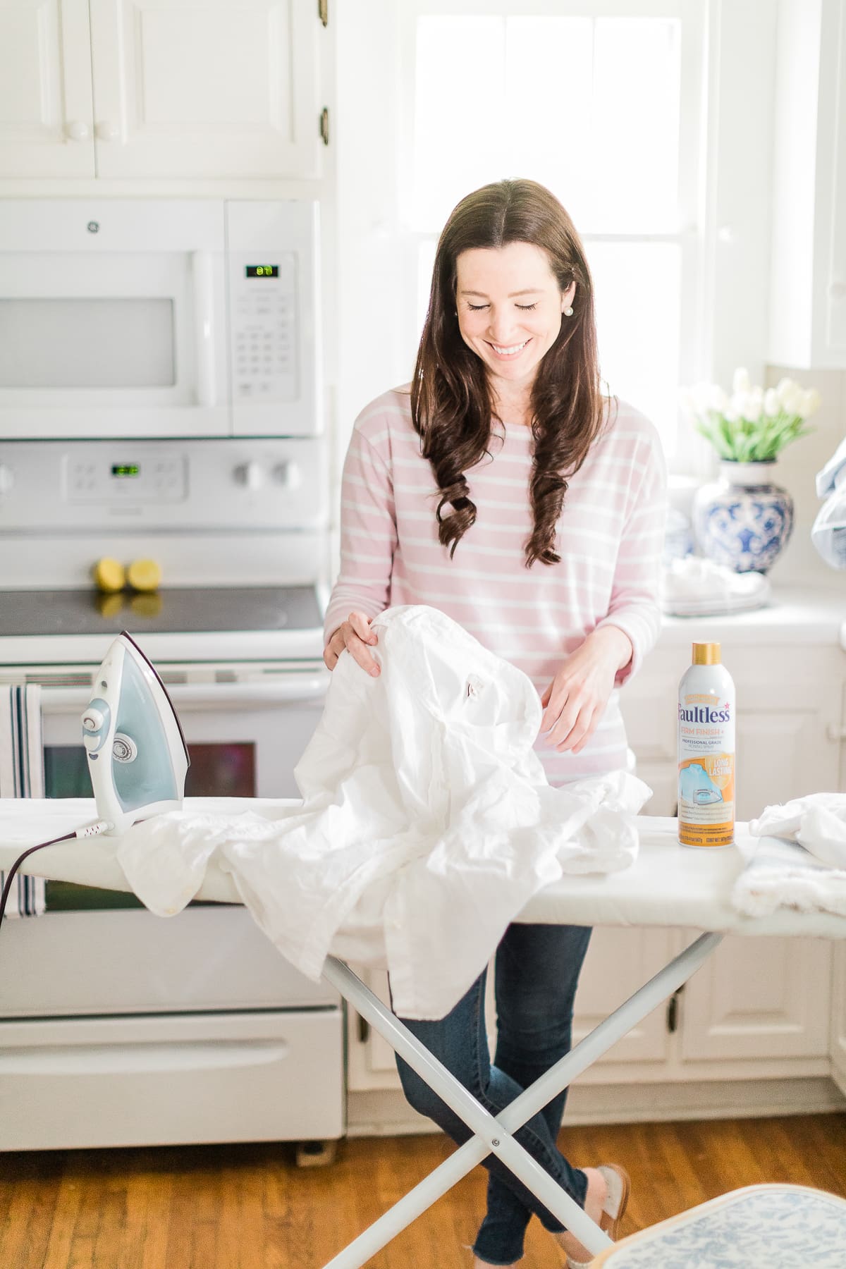 how to use starch spray, how to use spray starch ironing, how to iron with starch spray, how does spray starch work, Niagara Faultless Premium Starch spray uses, How to Use Starch Spray + 5 Must-Know Budget-Friendly Clothing Hacks by affordable fashion blogger Stephanie Ziajka from Diary of a Debutante