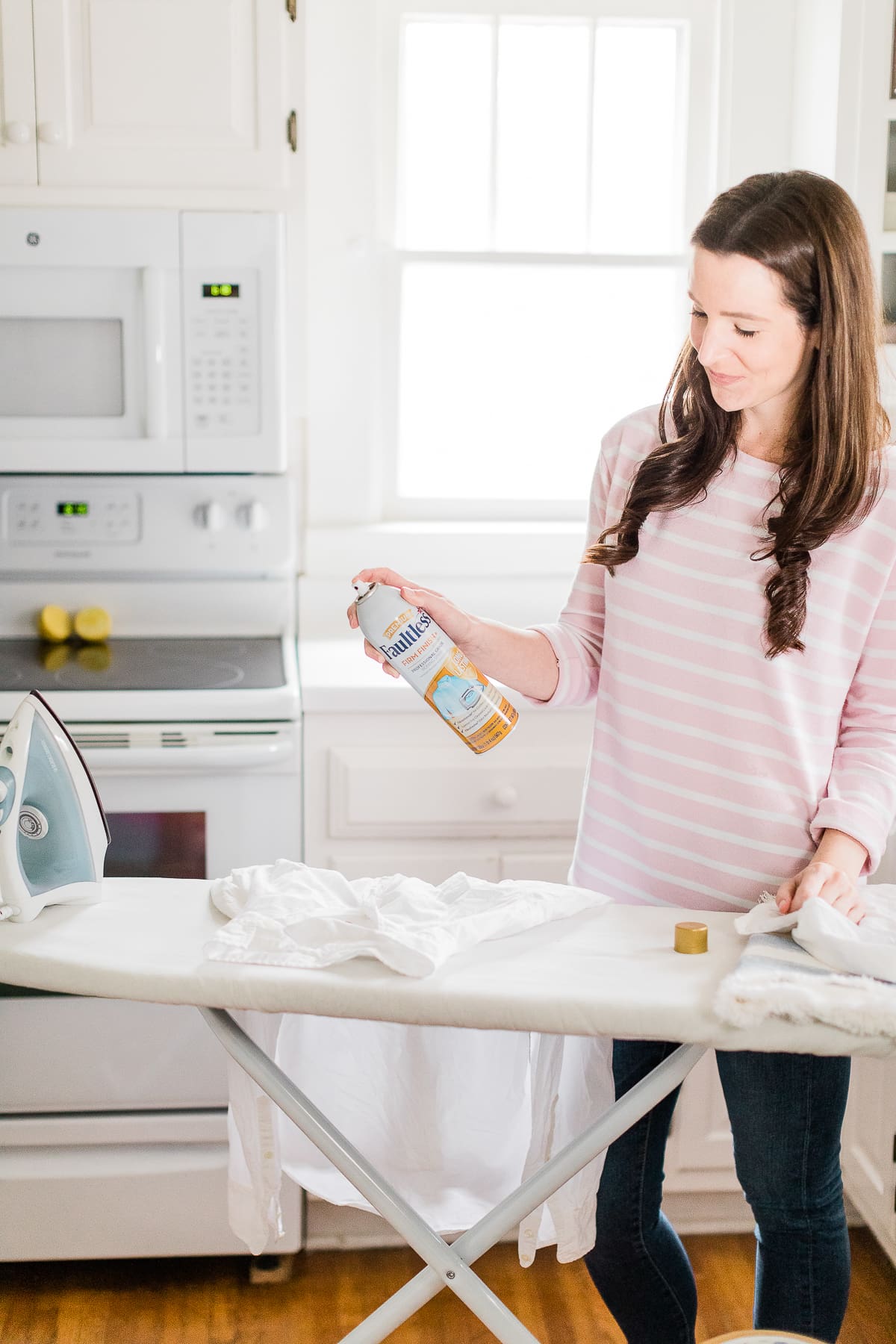 how to use starch spray, how to use spray starch ironing, how to iron with starch spray, how does spray starch work, Niagara Faultless Premium Starch spray uses, How to Use Starch Spray + 5 Must-Know Budget-Friendly Clothing Hacks by affordable fashion blogger Stephanie Ziajka from Diary of a Debutante