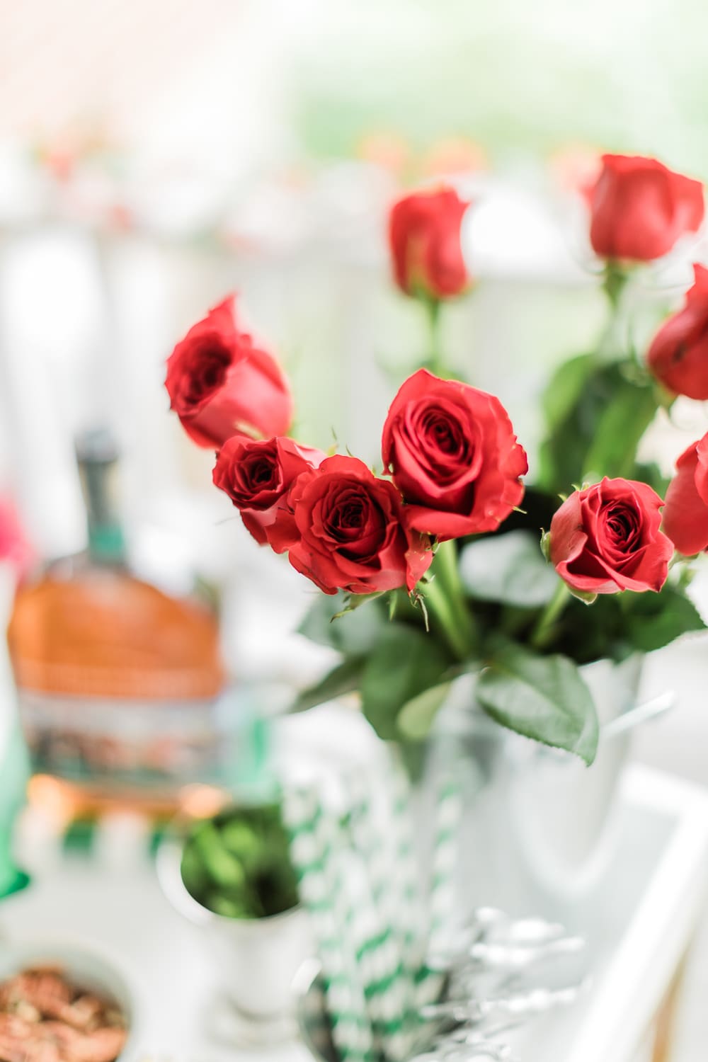 Derby Day Bar Cart, Kentucky Derby Bar Cart, Derby Day Bar Cart and Frozen Mint Julep Punch Recipe by Stephanie Ziajka from the popular southern lifestyle blog Diary of a Debutante 