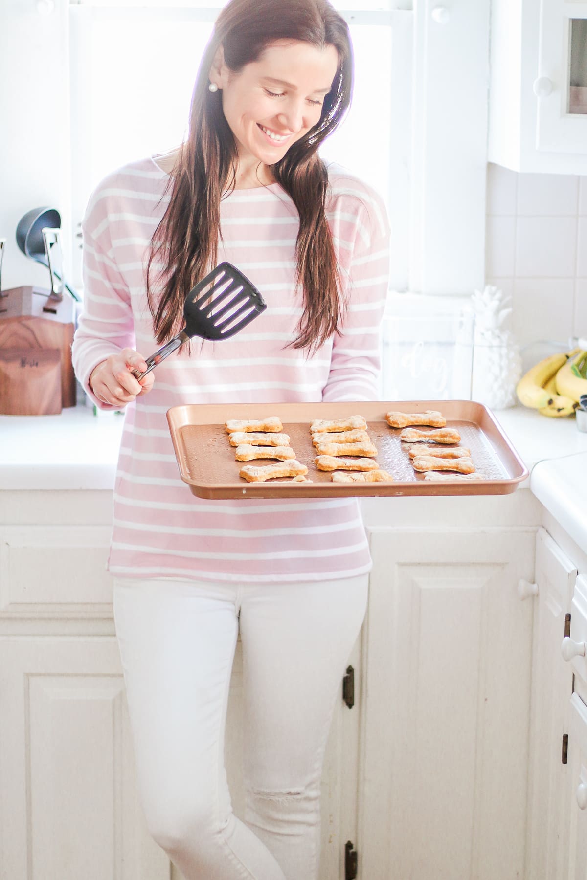 4-Ingredient Grain Free Homemade Dog Treats by southern lifestyle blogger and golden retriever dog mom Stephanie Ziajka from Diary of a Debutante, diy grain free dog treats, grain free peanut butter dog treats recipe