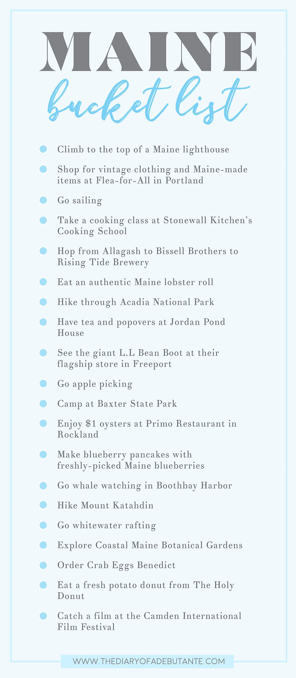 Maine Bucket List: 20 Must-Do Things to Do This Summer by popular travel blogger Stephanie Ziajka from the blog Diary of a Debutante, things to do in Maine this summer, fun Maine activities