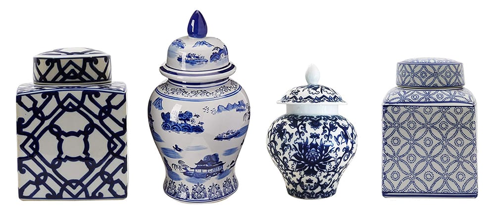 Blue and White Ginger Jars under $100 by popular southern lifestyle blogger Stephanie Ziajka on Diary of a Debutante, blue and white ceramic vase, blue and white ceramics, blue and white porcelain ginger jars, large ginger jars, small ginger jars, how to decorate with ginger jars, ginger jar vase with white tulips