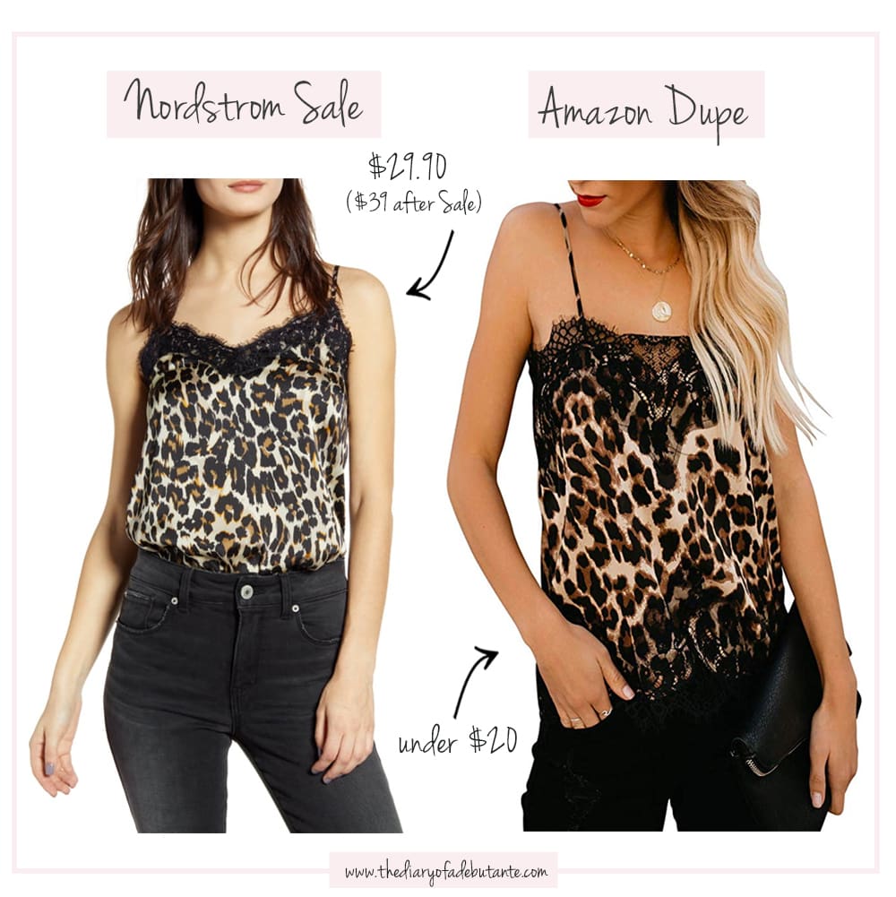 Nordstrom BP. Lace Trim Satin Camisole Top dupe, Nordstrom Anniversary Sale Dupes on Amazon: The Ultimate 2019 List by popular affordable fashion blogger Stephanie Ziajka from Diary of a Debutante