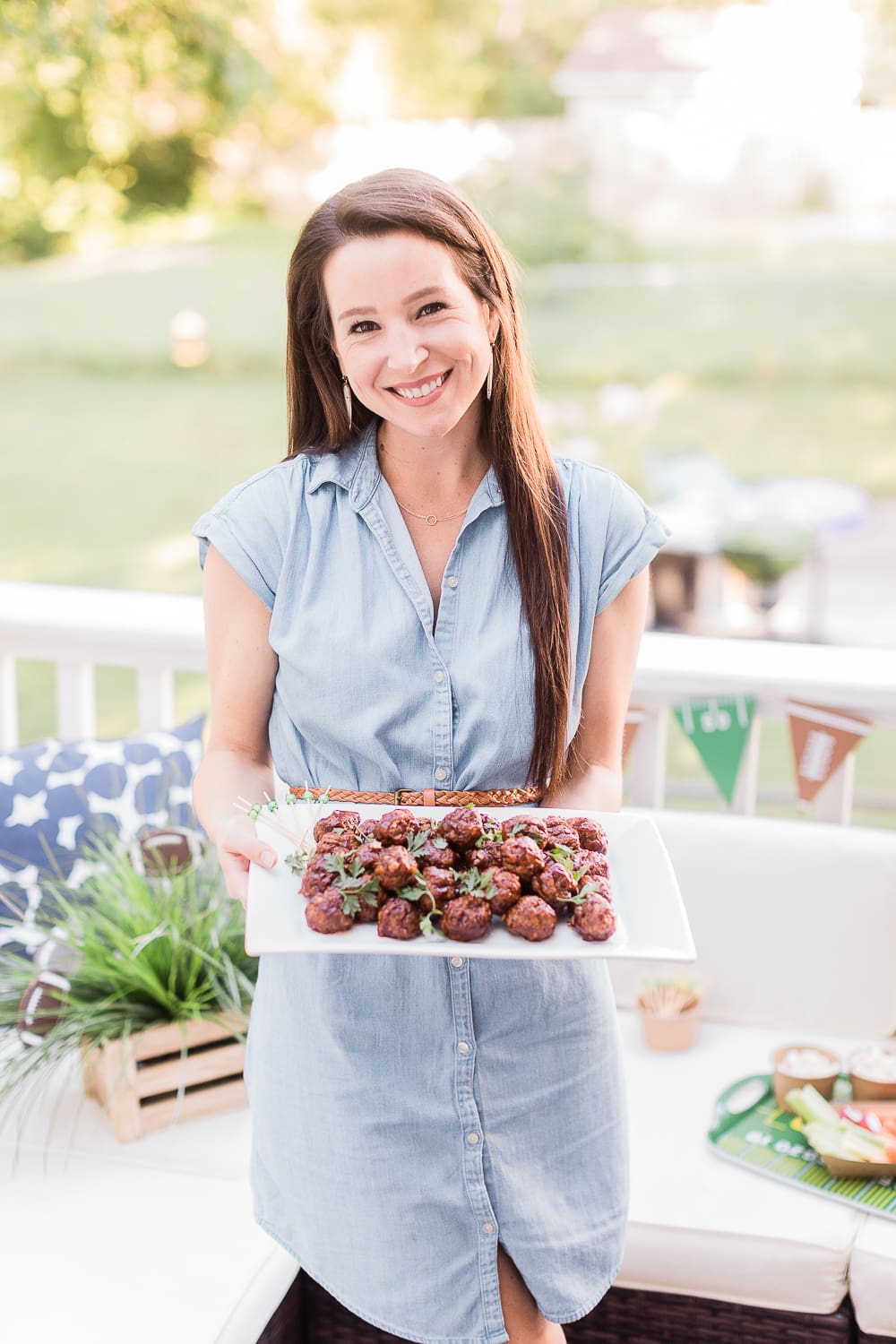 easy meatball appetizer recipe for game day from blogger Stephanie Ziajka on Diary of a Debutante