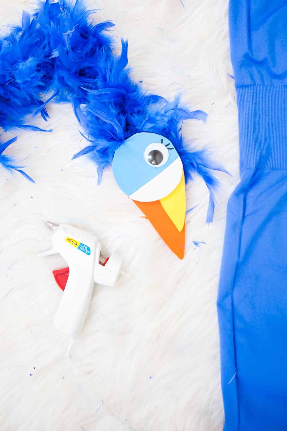 DIY Zazu costume by popular DIY blogger Stephanie Ziajka on Diary of a Debutante, DIY Lion King costume, DIY Zazu Lion King costume tutorial