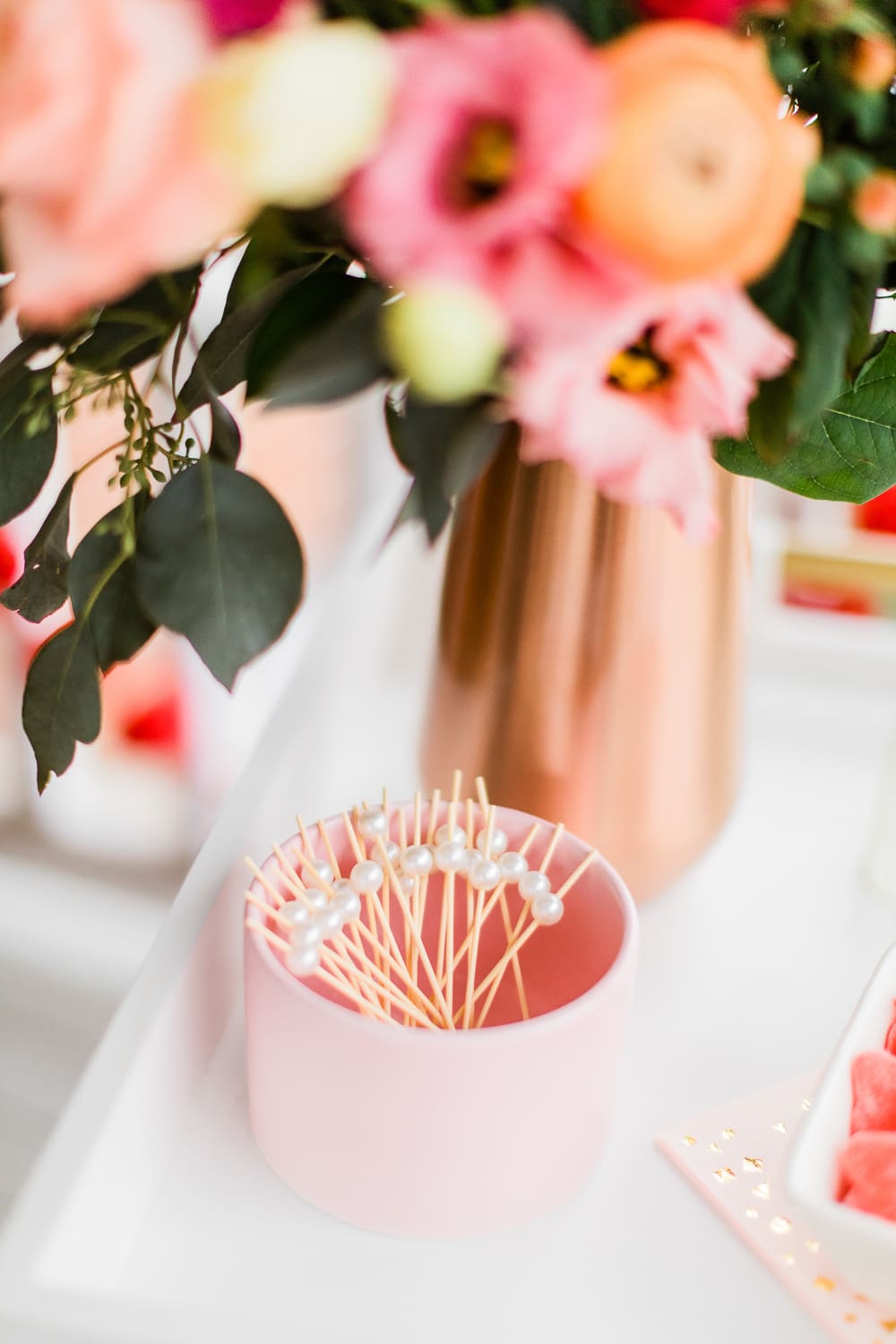 Galentines Day Bar Cart, Valentines Day bar cart ideas, Valentines bar cart styling tips, champagne bar cart ideas, Valentines Day bar cart ideas, popular entertaining blog Diary of a Debutante, popular entertaining blogger Stephanie Ziajka