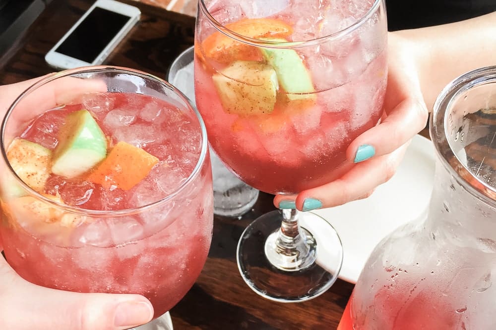 Red wine sangria from Santiago's Bodega in Orlando, Florida