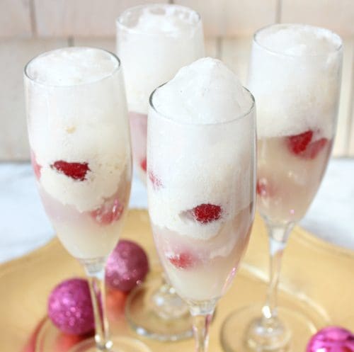 Champagne Raspberry Float