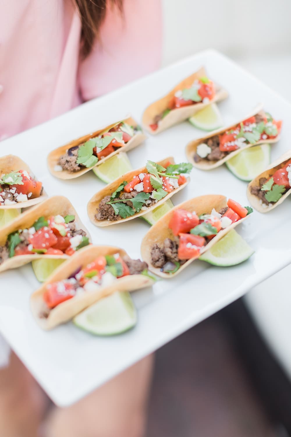 Mini taco bites recipe adapted from Pizzazzerie's Entertain in Style by blogger Stephanie Ziajka on Diary of a Debutante