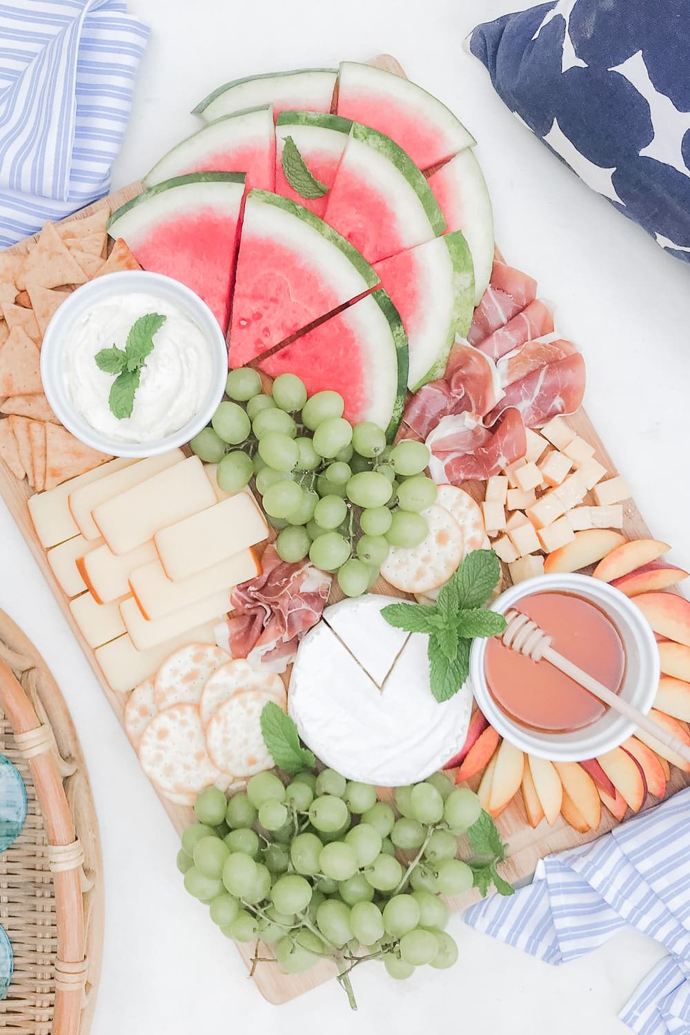 Summer charcuterie board ideas from blogger Stephanie Ziajka on Diary of a Debutante
