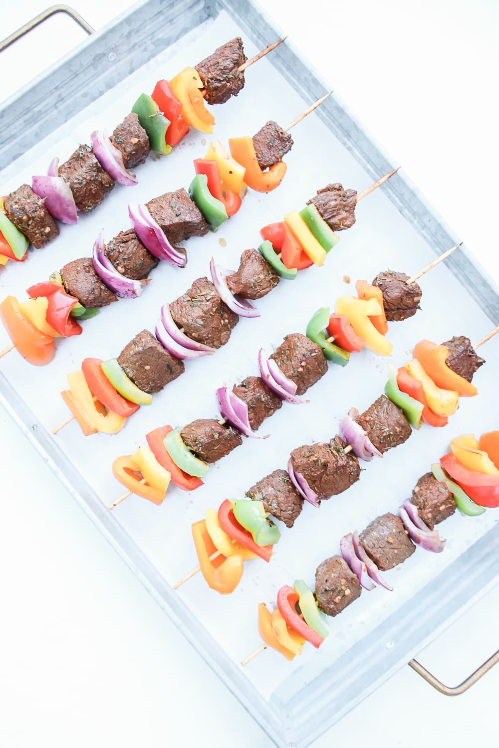 Delicious beef shish kabob recipe by blogger Stephanie Ziajka on Diary of a Debutante