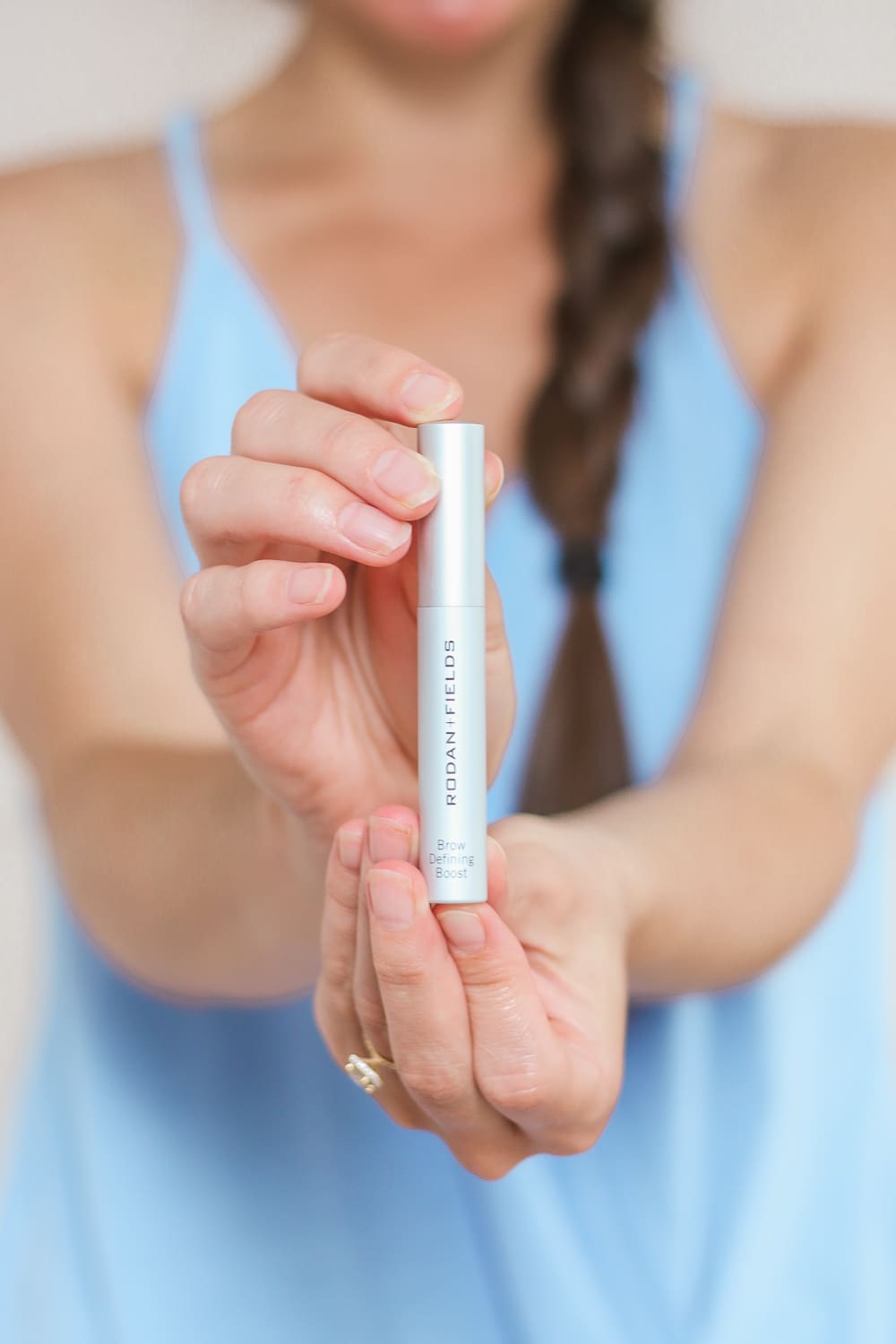 Beauty blogger Stephanie Ziajka shows to get fuller eyebrows at home with Rodan + Fields Brow Defining Boost Gel on Diary of a Debutante