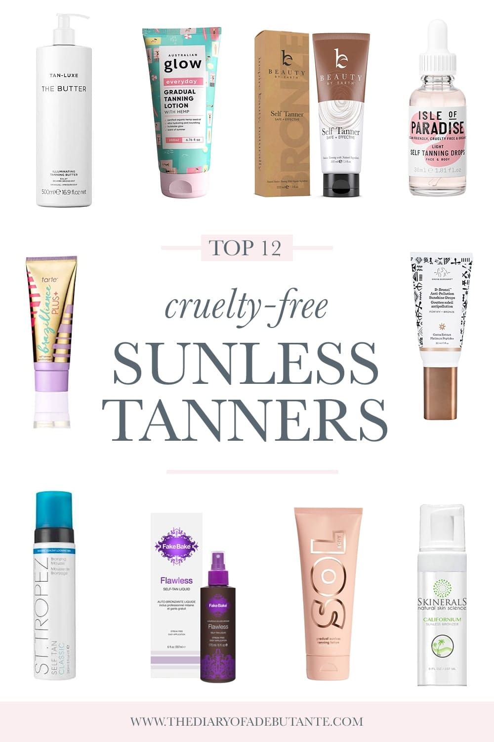 Best cruelty free self tanner products rounded up by cruelty free beauty blogger Stephanie Ziajka on Diary of a Debutante