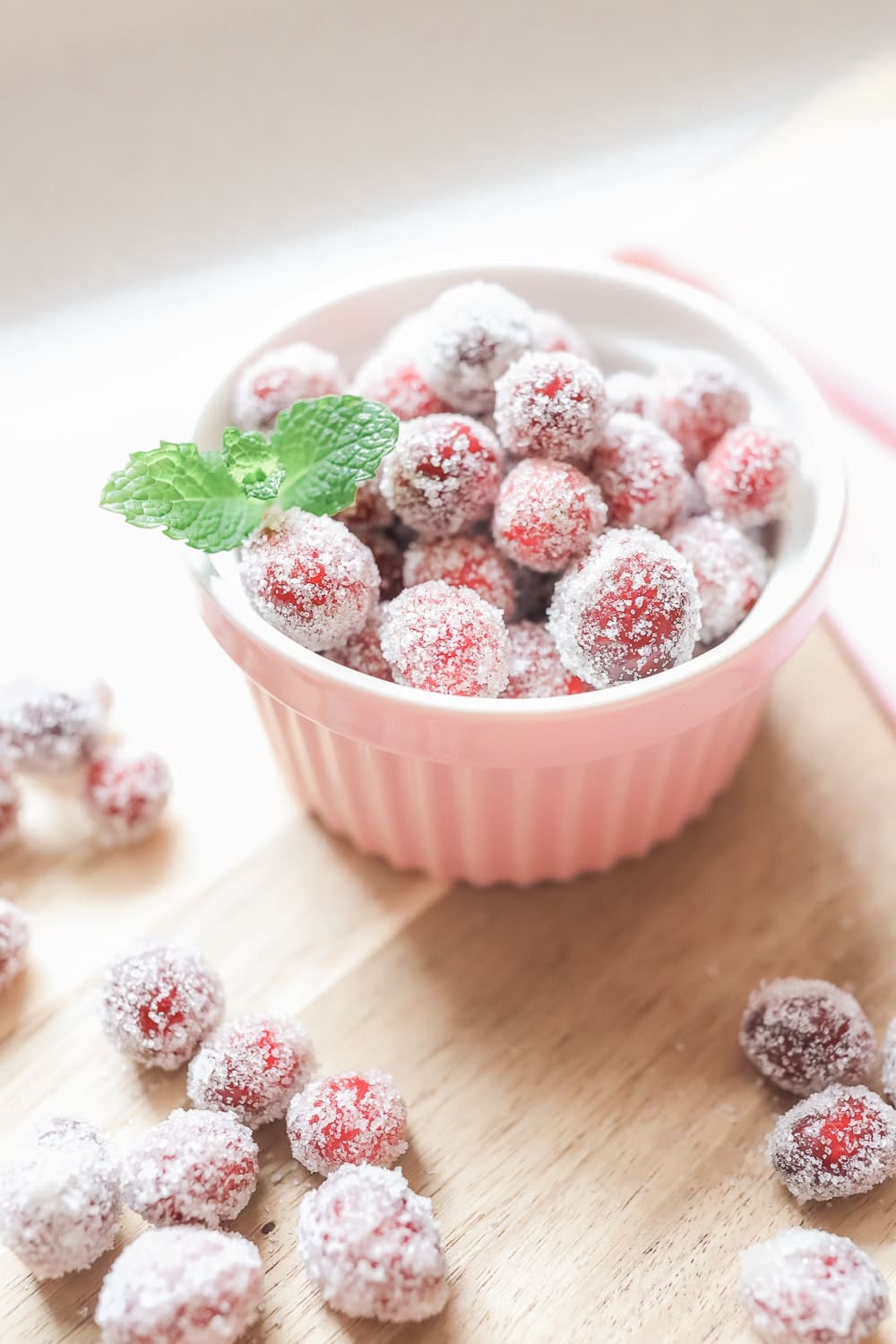 Blogger Stephanie Ziajka shows how to use sugared cranberries for garnish on Diary of a Debutante