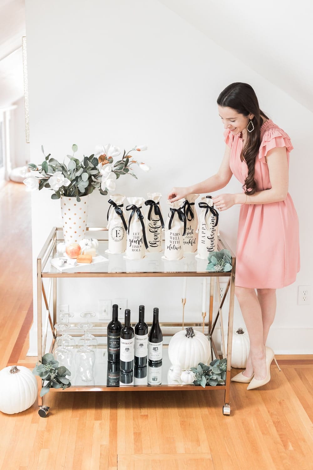 DIY blogger Stephanie Ziajka shares one of the easiest heat transfer vinyl project ideas for fall on Diary of a Debutante