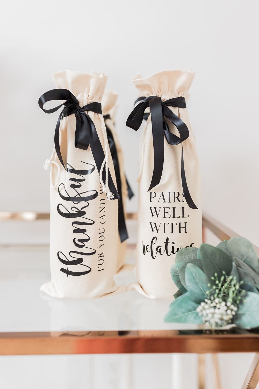 DIY Fall Wine Gift Bags