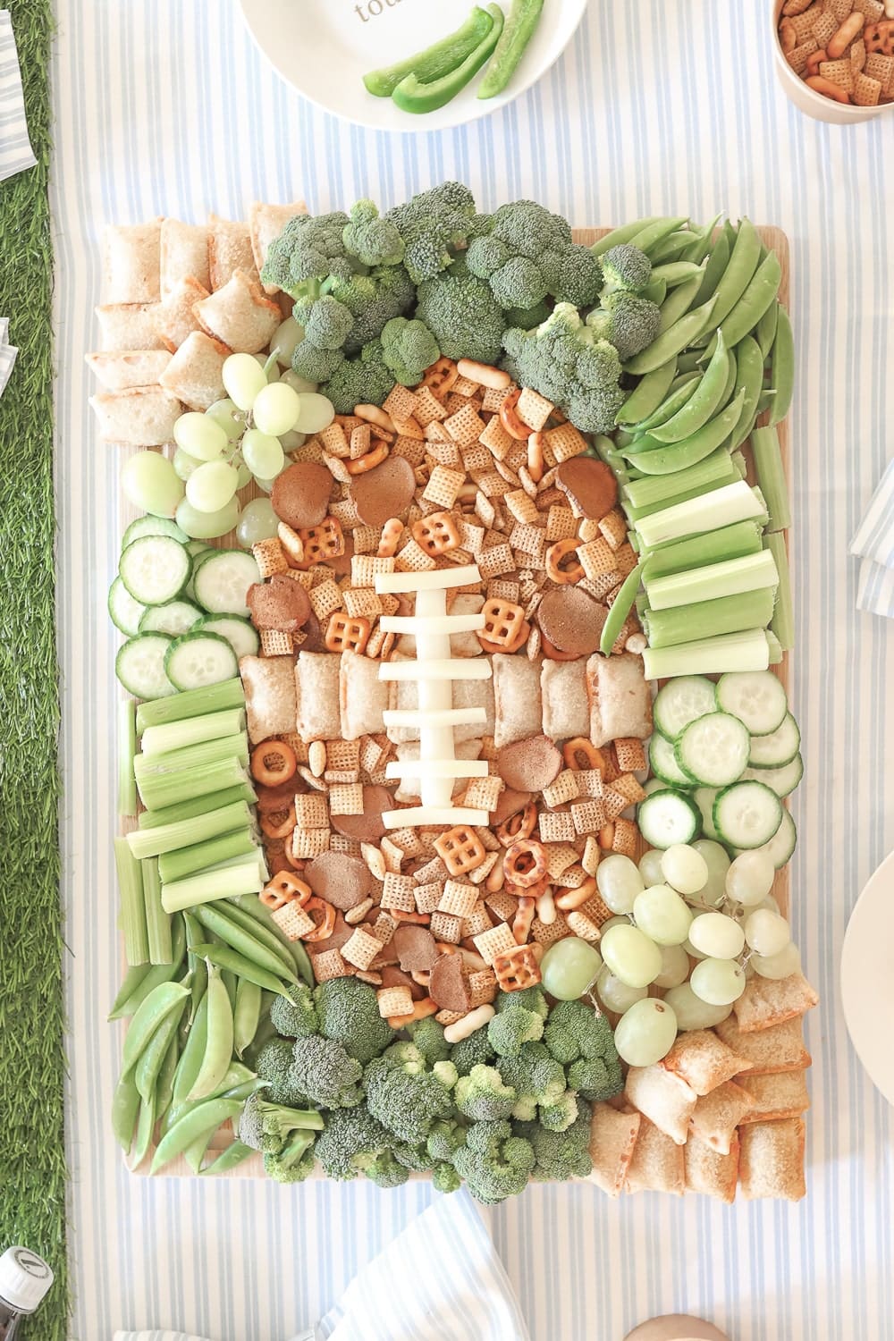 Superbowl party platter created by blogger Stephanie Ziajka on Diary of a Debutante
